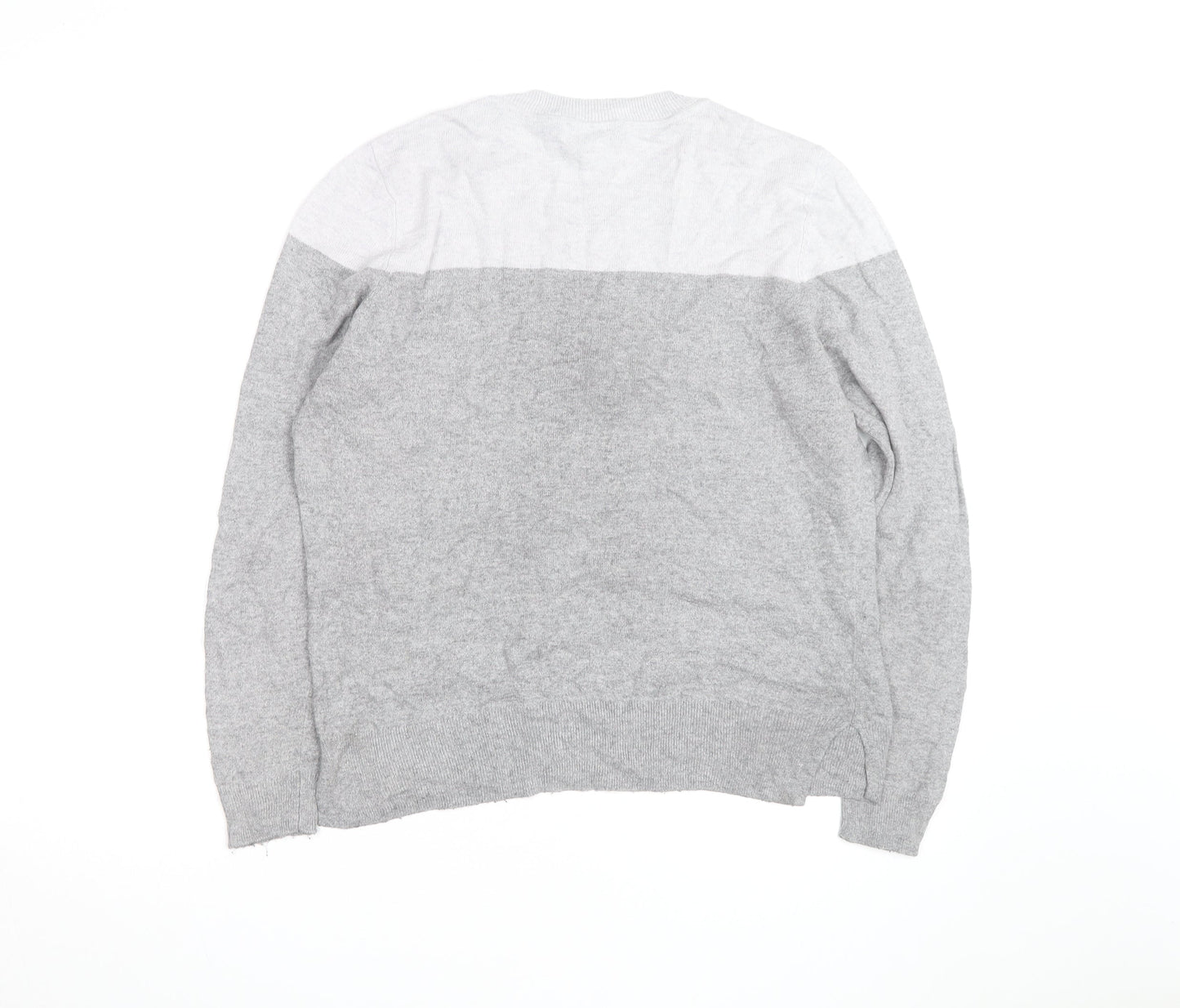 Mint Velvet Women Grey Wool Blend Crew Neck Pullover Jumper Size 12