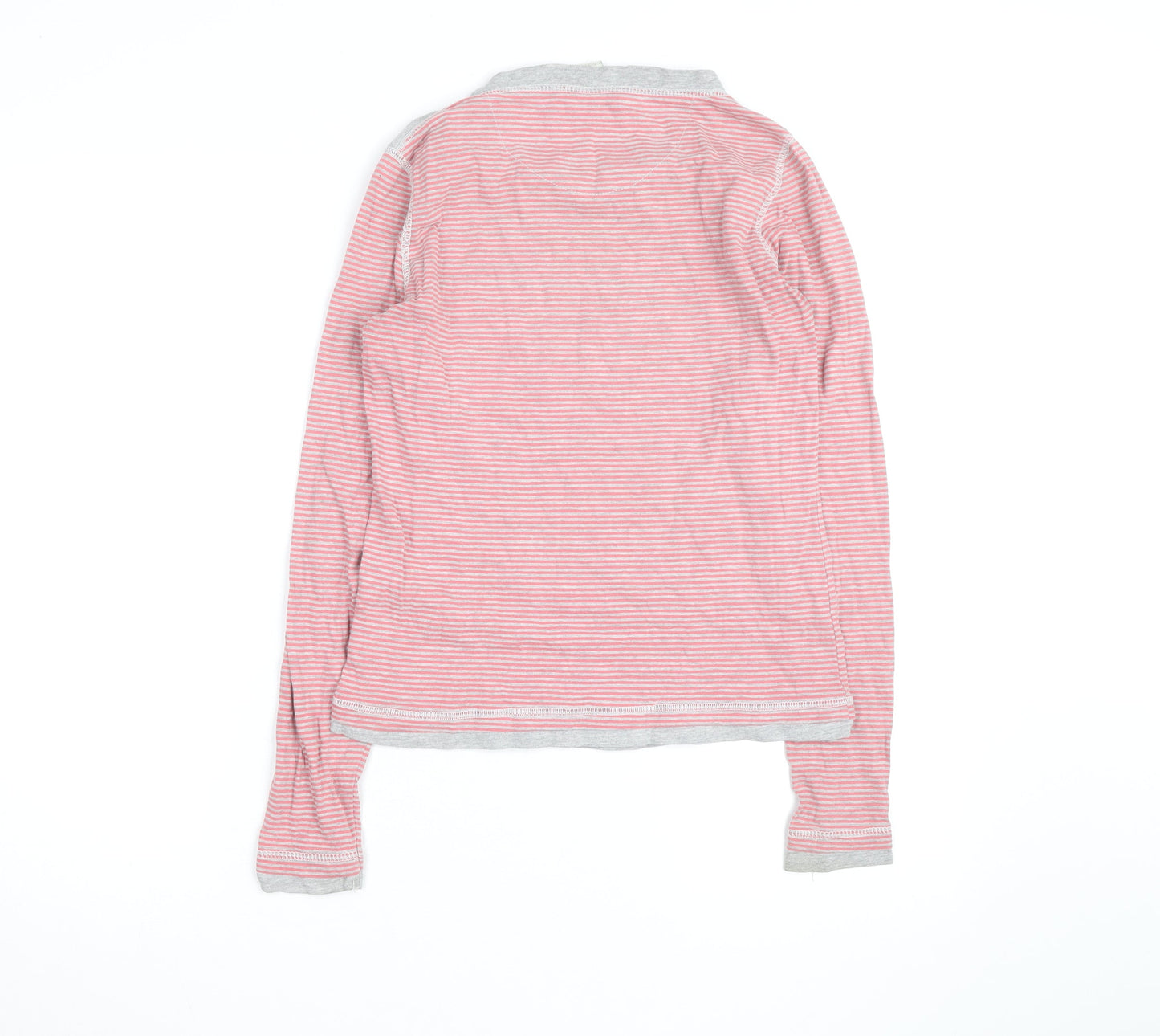 Trespass Womens Pink Striped Cotton Crew Neck Jumper Size S