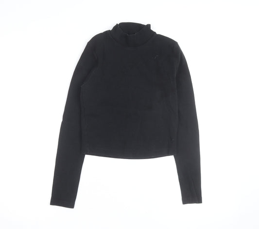 Jack Wills Womens Black Size 10 Roll Neck Long Sleeve Jumper