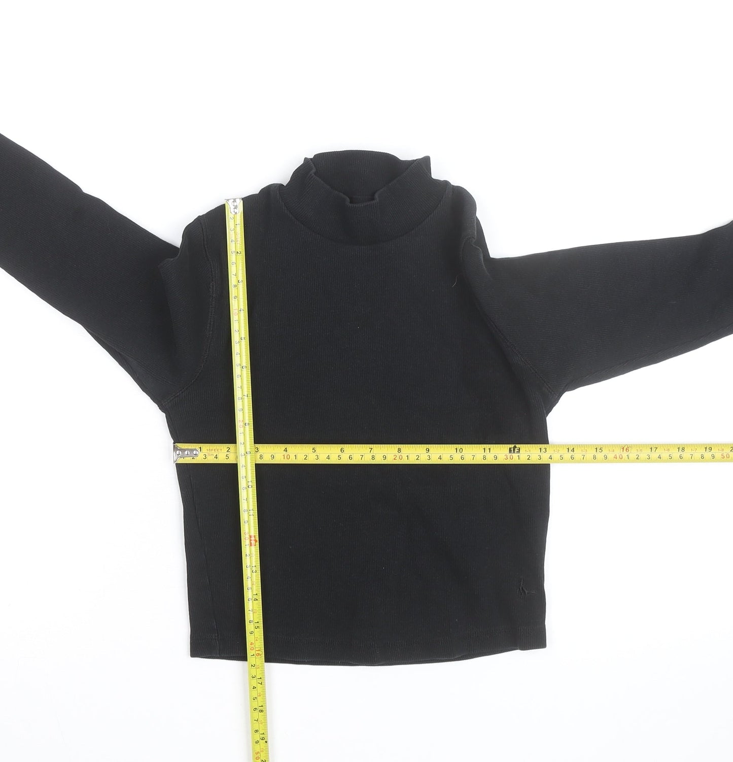 Jack Wills Womens Black Size 10 Roll Neck Long Sleeve Jumper