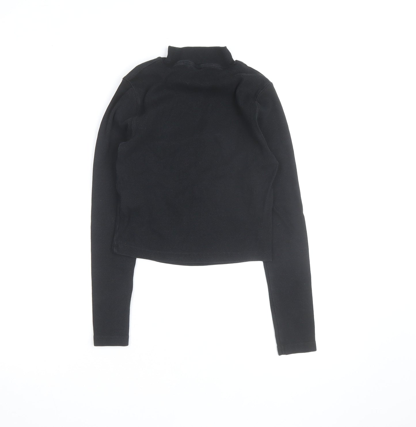 Jack Wills Womens Black Size 10 Roll Neck Long Sleeve Jumper