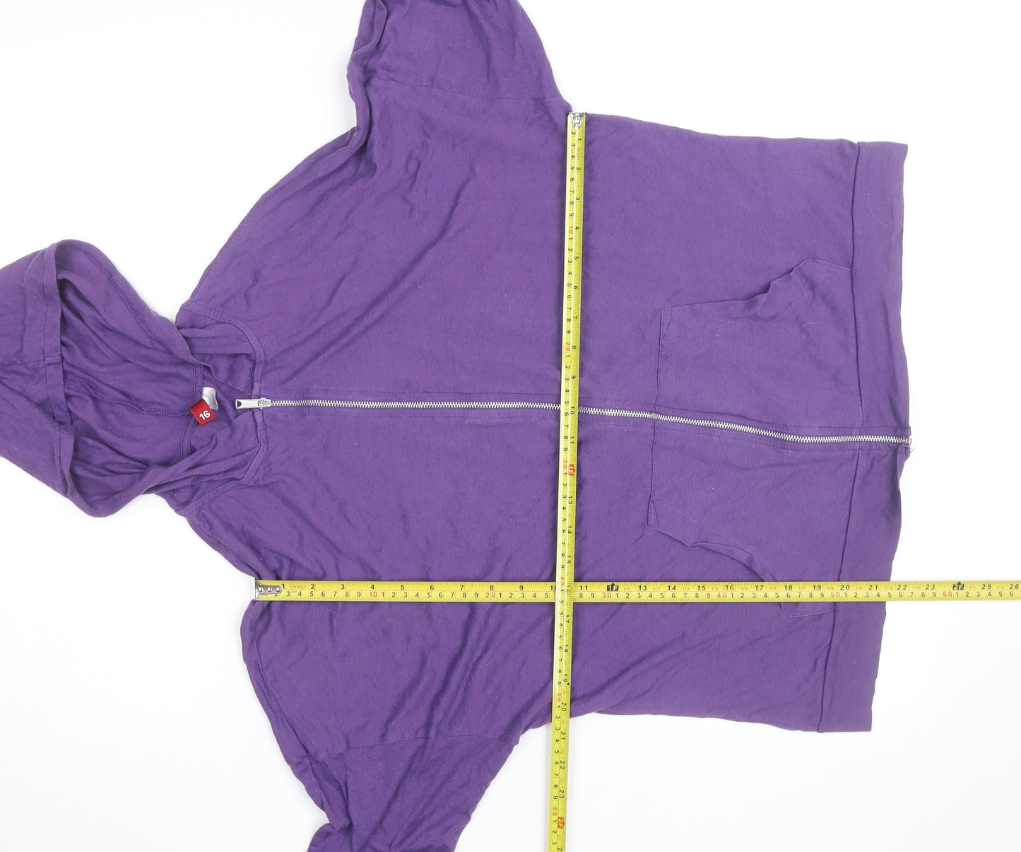 H&M Divided Women's Purple Cotton Full Zip Hoodie Size 16