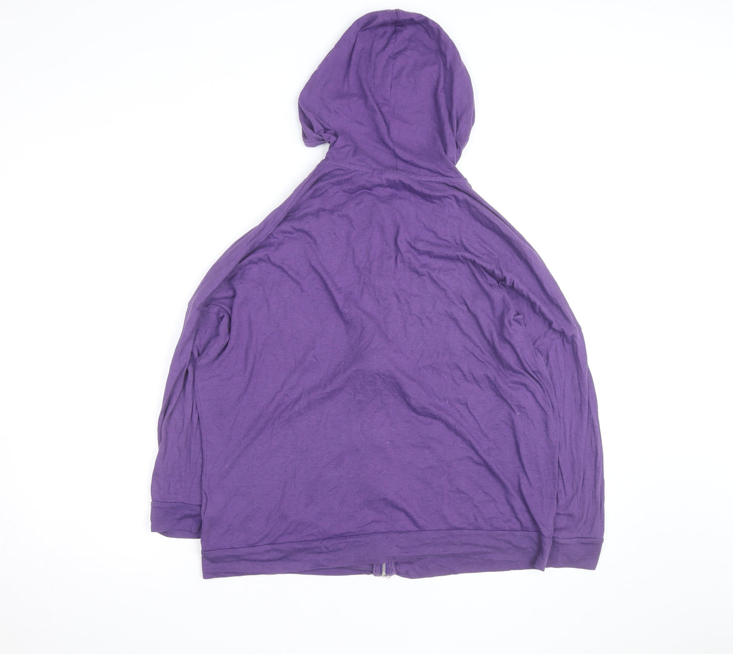 H&M Divided Women's Purple Cotton Full Zip Hoodie Size 16