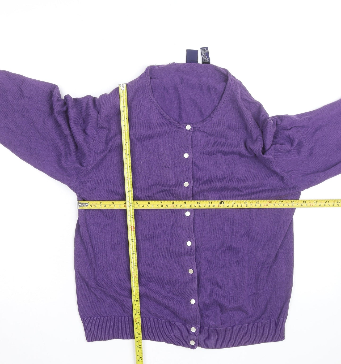 GAP Men's Purple Cotton Cardigan M Classic Crew Neck