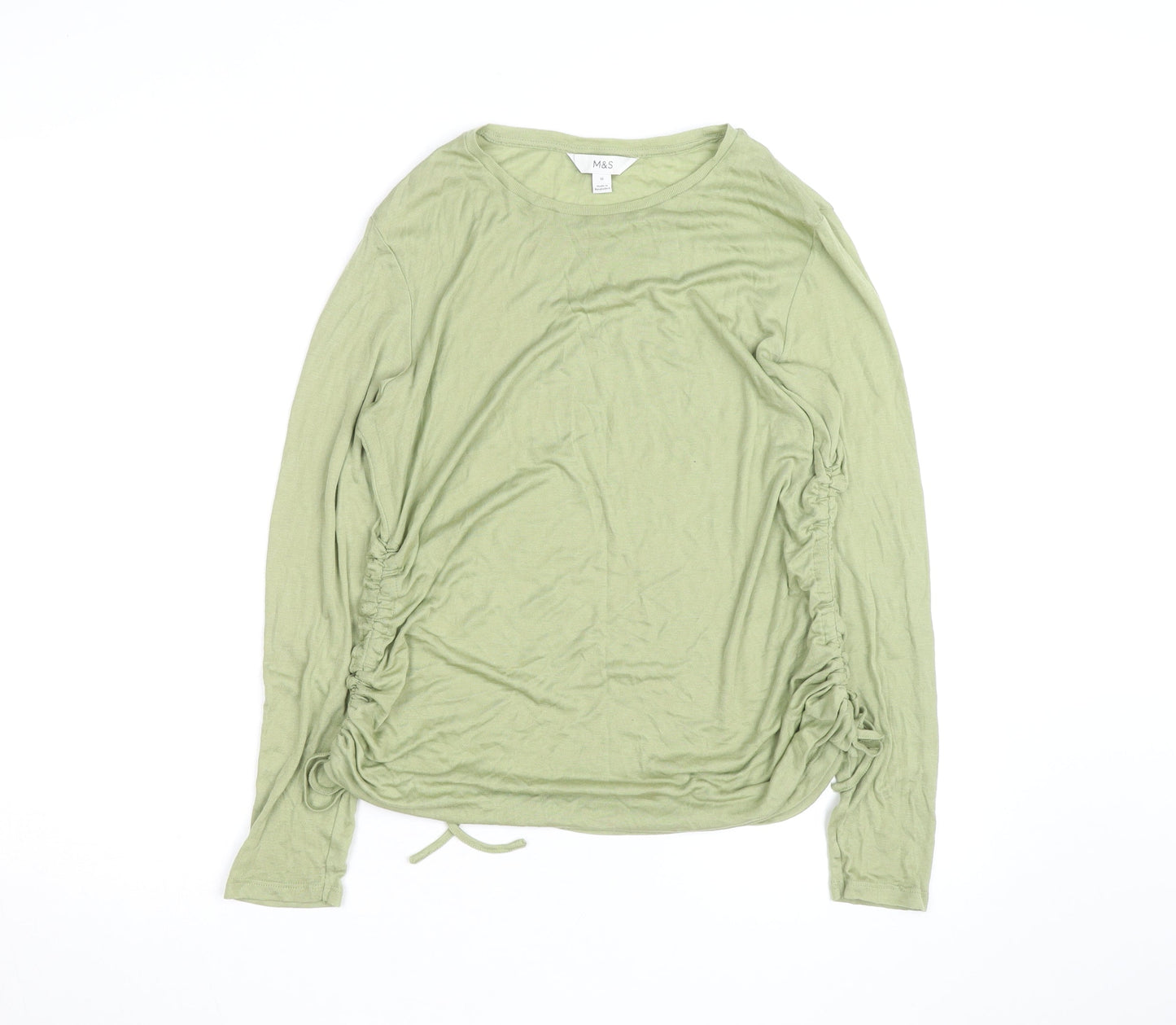 Marks and Spencer Womens Green Long Sleeve Jersey T-Shirt Size 16