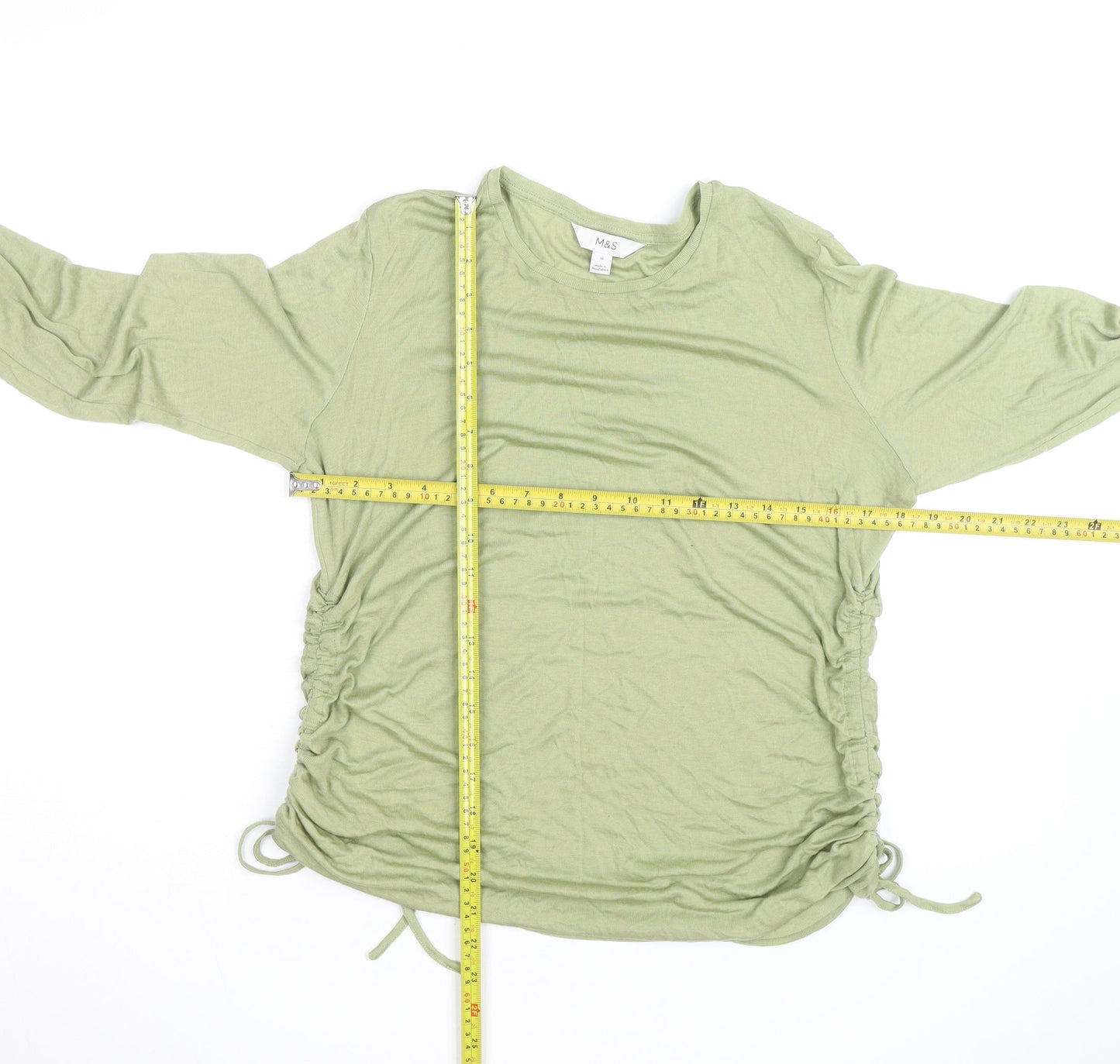 Marks and Spencer Womens Green Long Sleeve Jersey T-Shirt Size 16