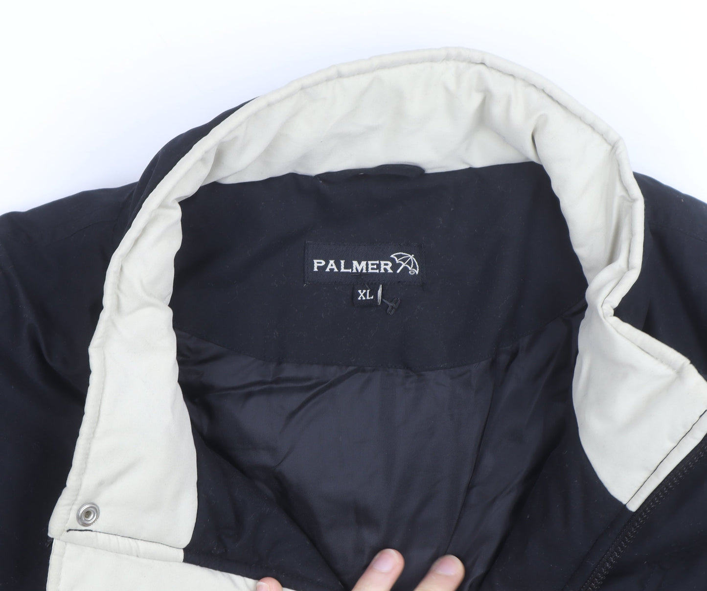 Palmer Men's Black XL Winter Puffer Jacket Polyester Stand-Up Collar