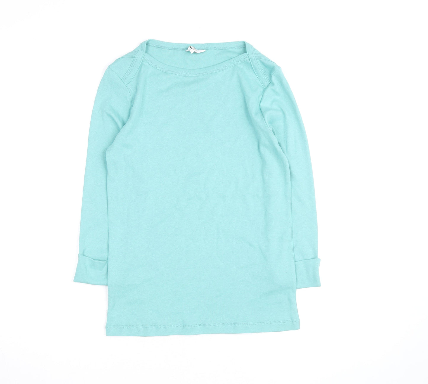 Cotton Traders Women's Blue Long Sleeve Cotton T-Shirt Size 10