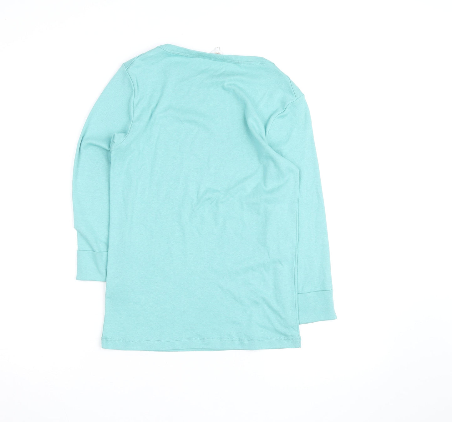 Cotton Traders Women's Blue Long Sleeve Cotton T-Shirt Size 10