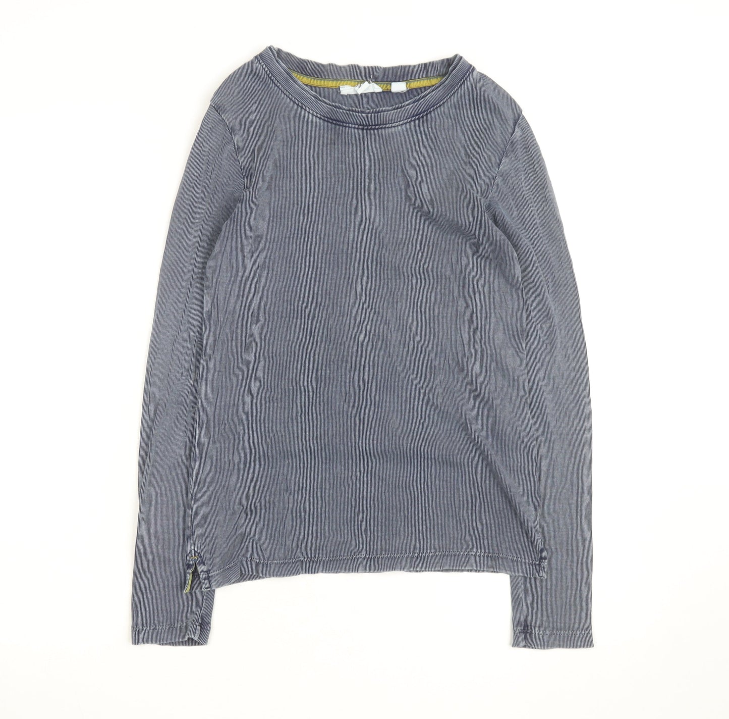 White Stuff Women Blue Cotton Crew Neck Long Sleeve Pullover Jumper Size 14