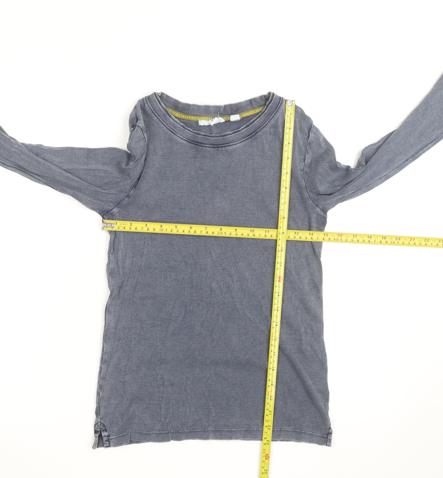 White Stuff Women Blue Cotton Crew Neck Long Sleeve Pullover Jumper Size 14