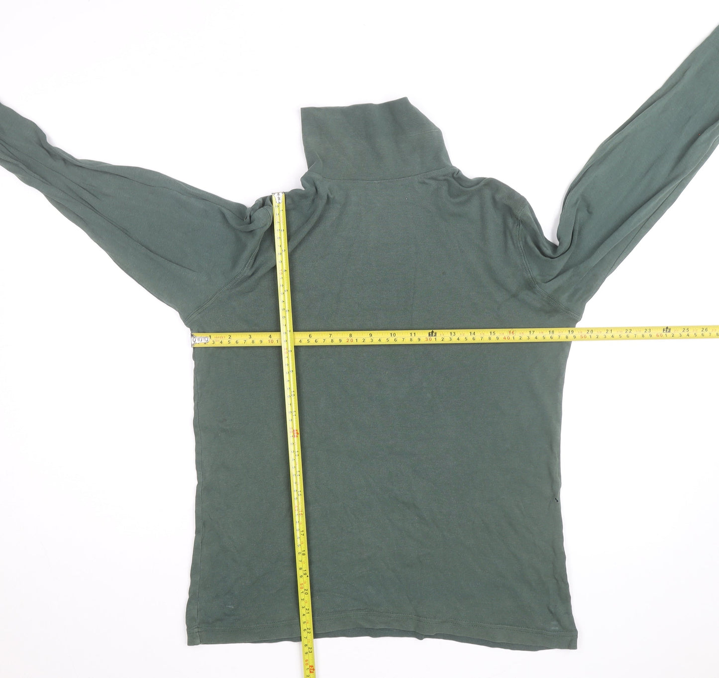 Cotton Traders Women Green Roll Neck Long Sleeve Jumper Size M