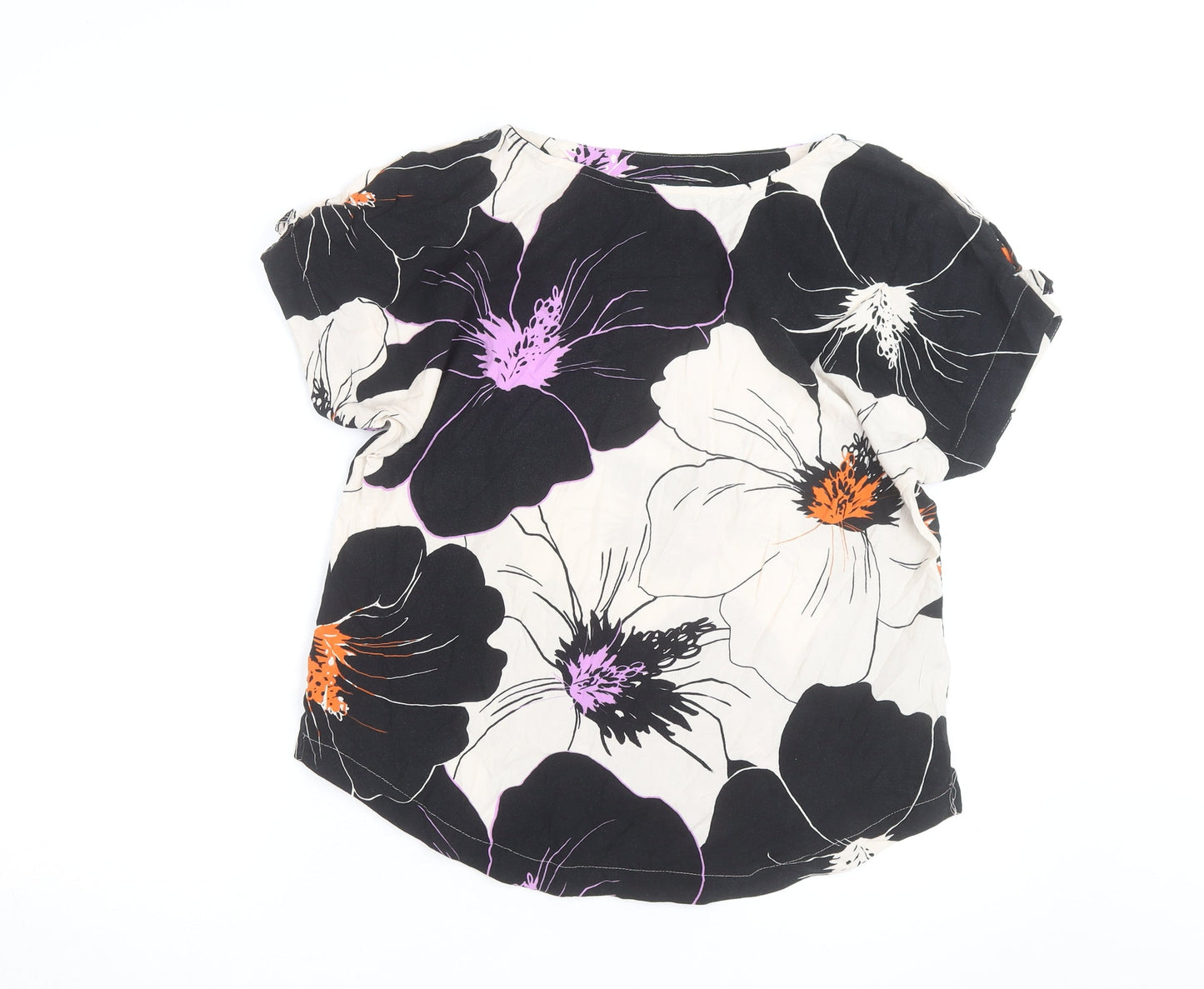 Next Women’s Multicoloured Floral Cotton Viscose Tunic Top Size 12