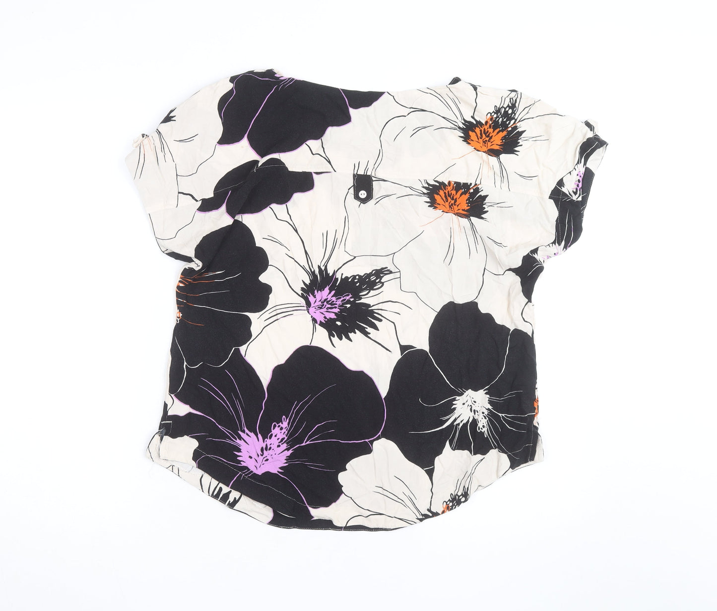 Next Women’s Multicoloured Floral Cotton Viscose Tunic Top Size 12
