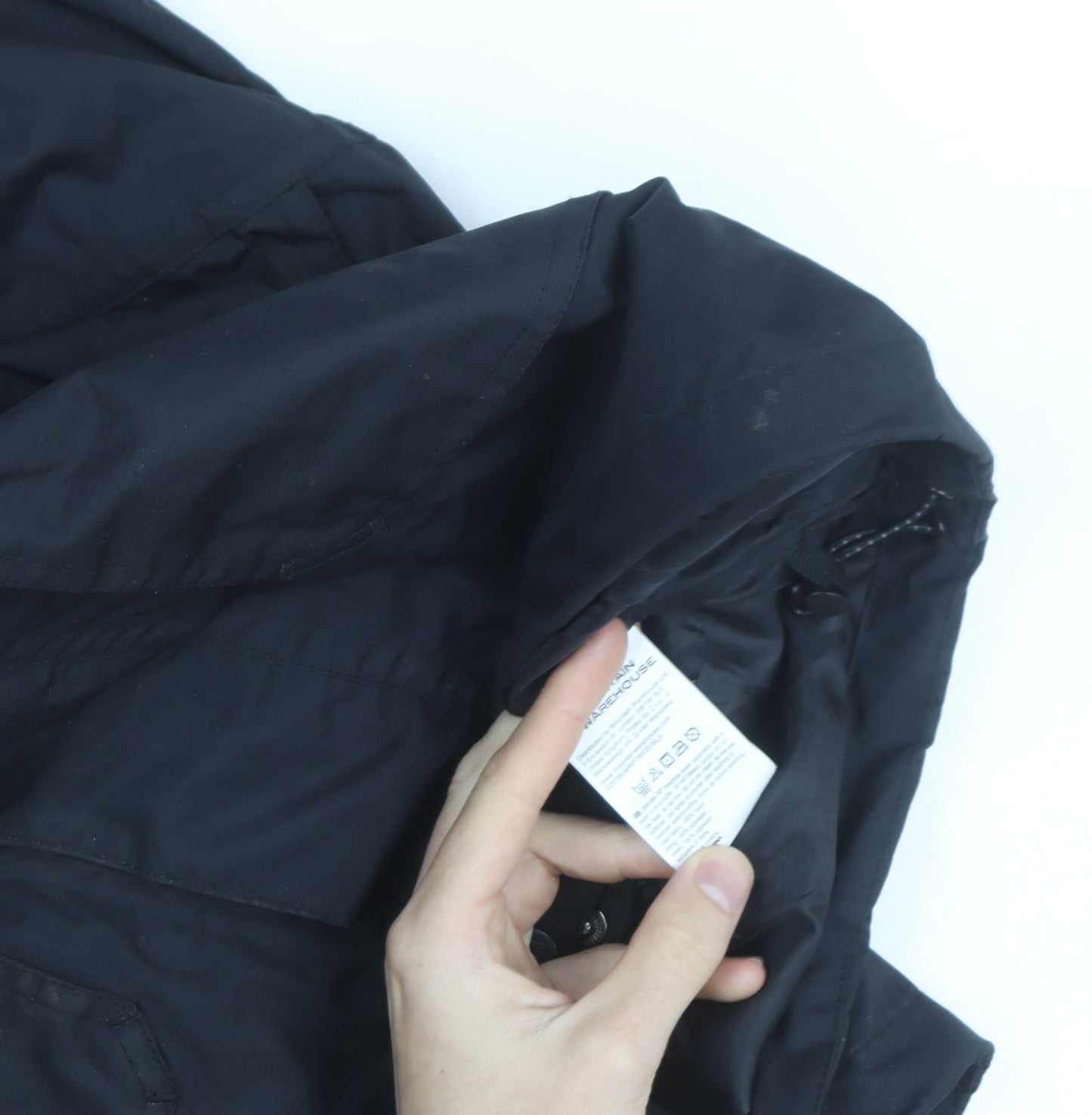 Mountain Warehouse Men's Black L Waterproof Parka Jacket Lined Hooded
