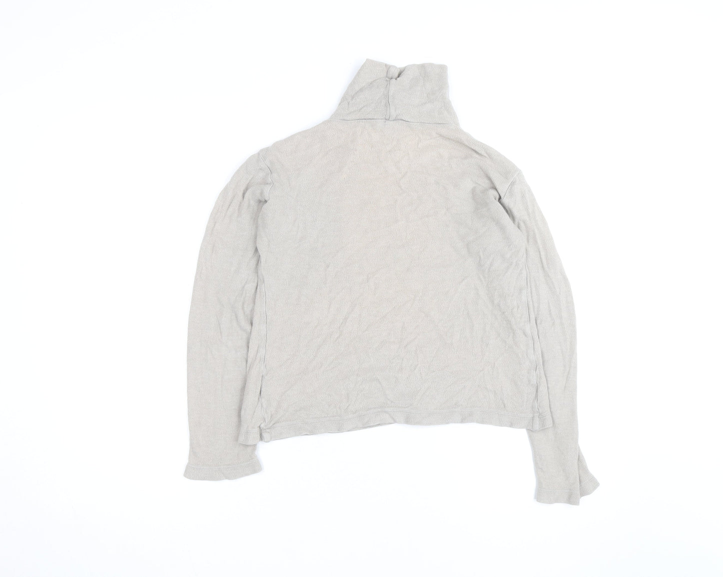 Uniqlo Women Beige Roll Neck Long Sleeve Jumper Size XS