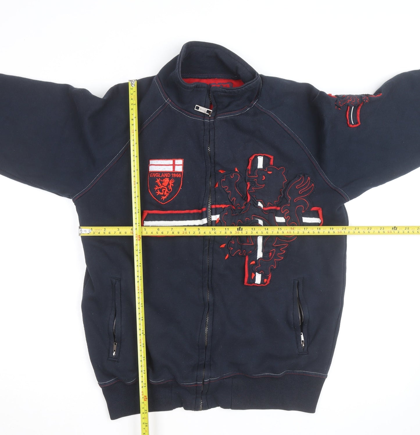 Daniel Fretwell Mens Blue England Track Jacket Size L Full Zip