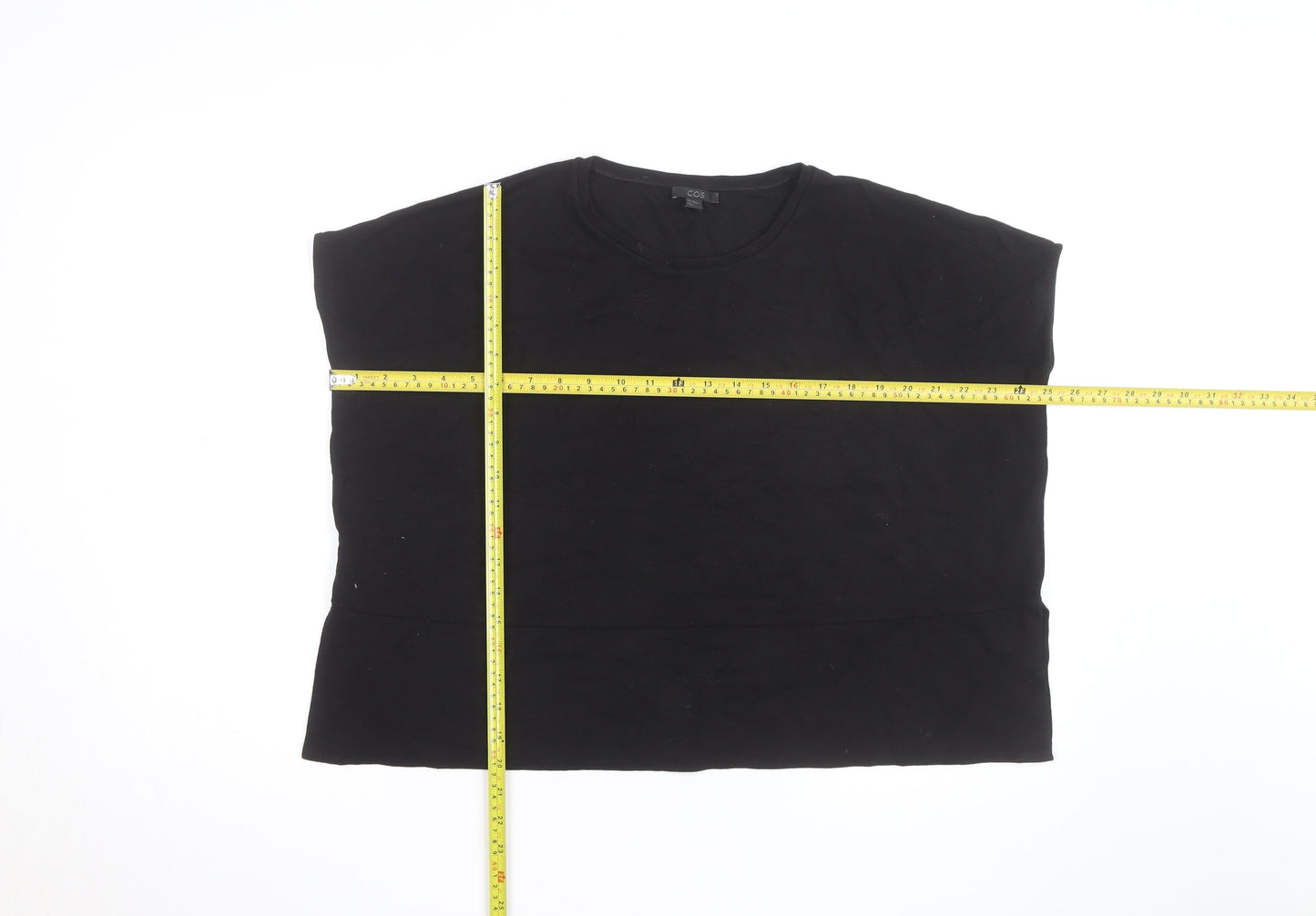 COS Women's Black Cotton Sleeveless Pullover Jumper M