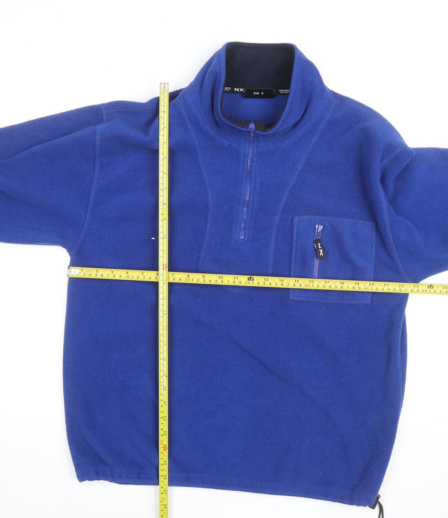 NX Branded Sports Men's Blue Fleece 1/4 Zip Pullover Sweatshirt M