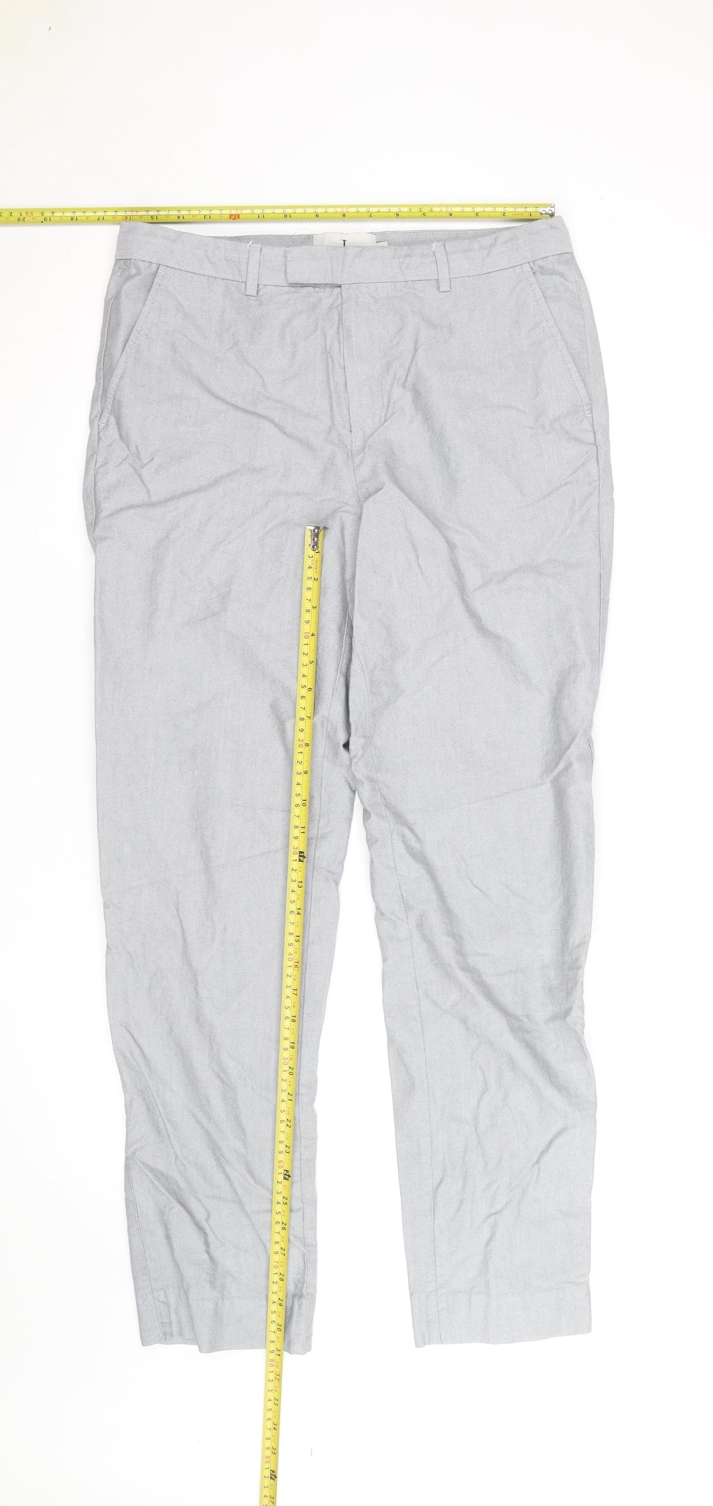 Jasper Conran Men's Grey Chino Trousers 34L Regular Fit