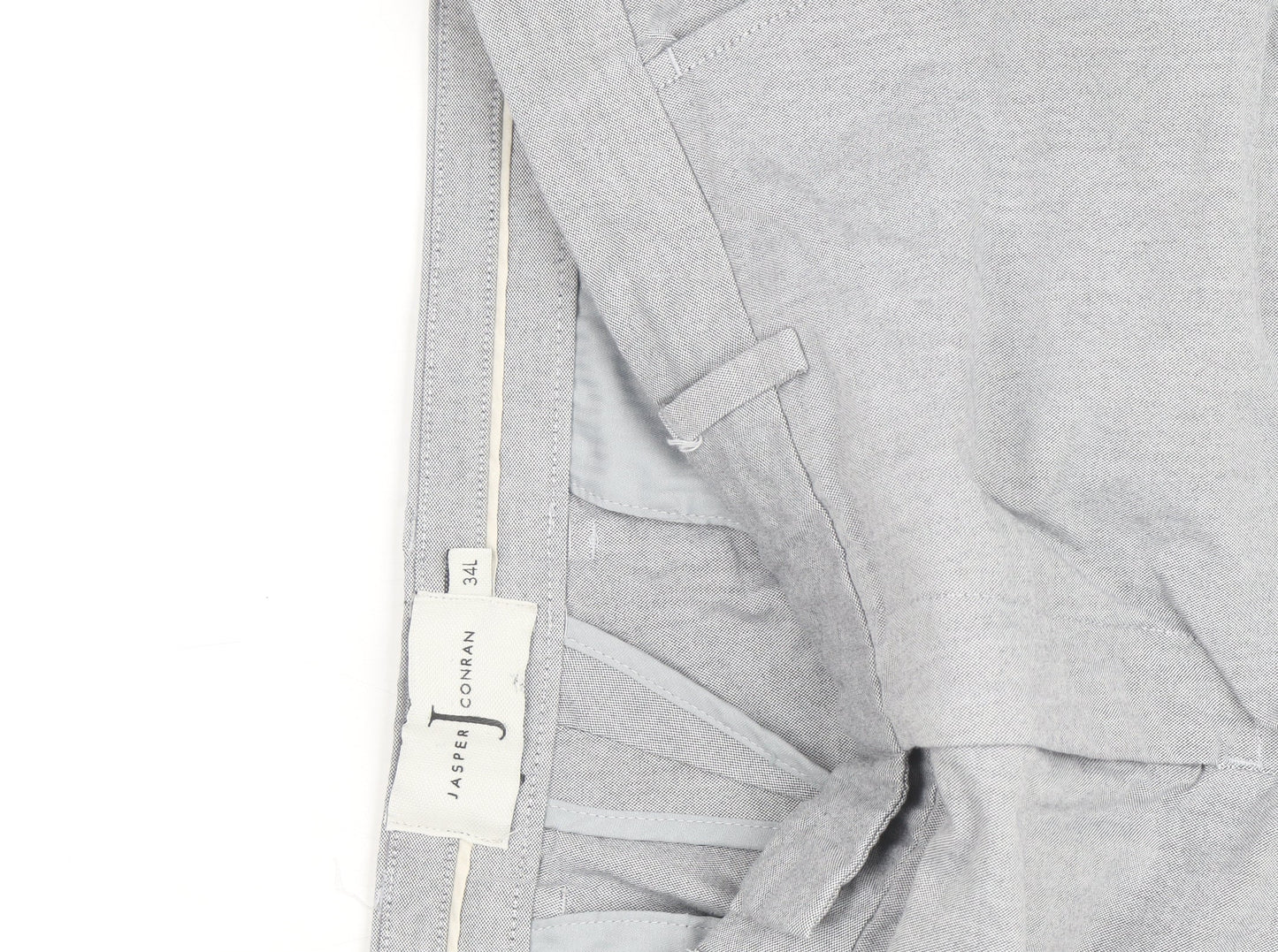 Jasper Conran Men's Grey Chino Trousers 34L Regular Fit