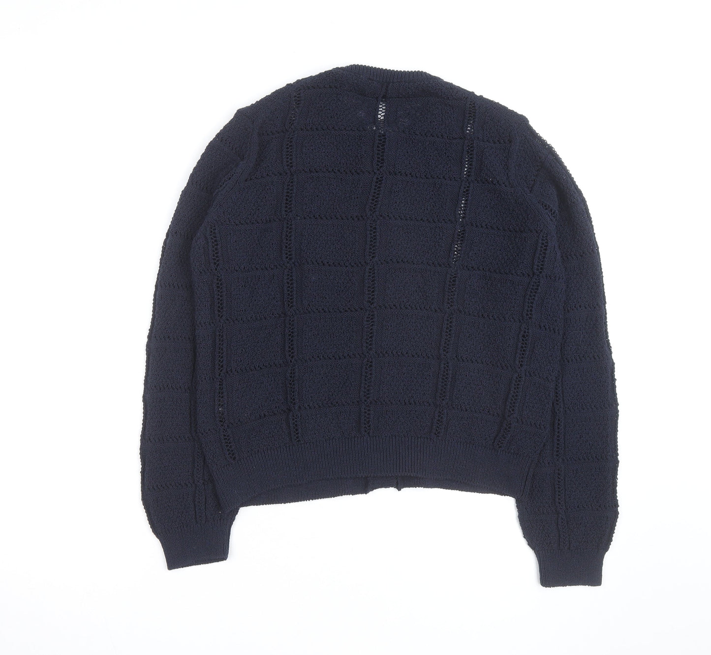 Marks and Spencer Men's Blue Cotton Knit Cardigan M