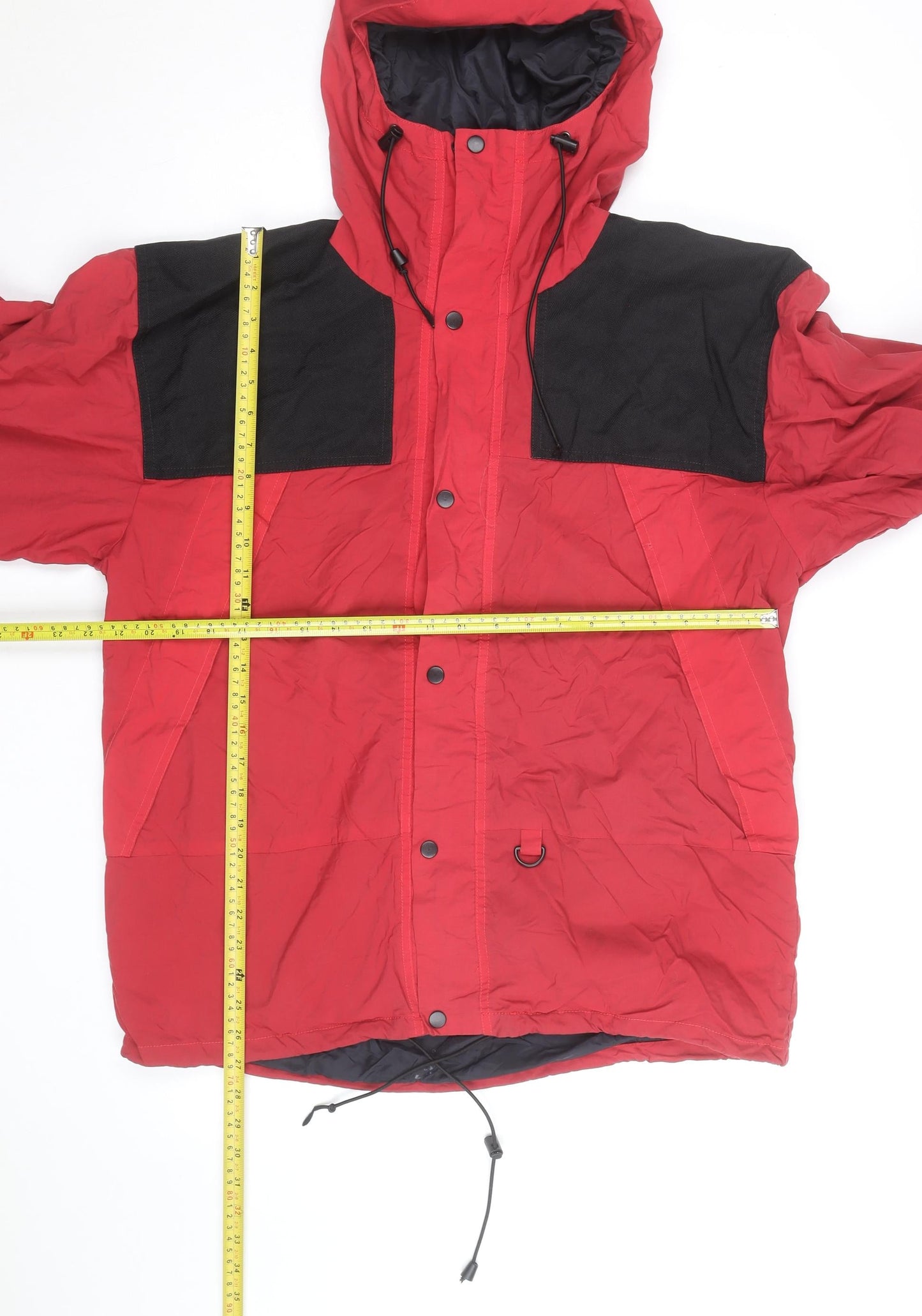 Purple Point Men's Red Waterproof Hooded Parka Jacket Size M