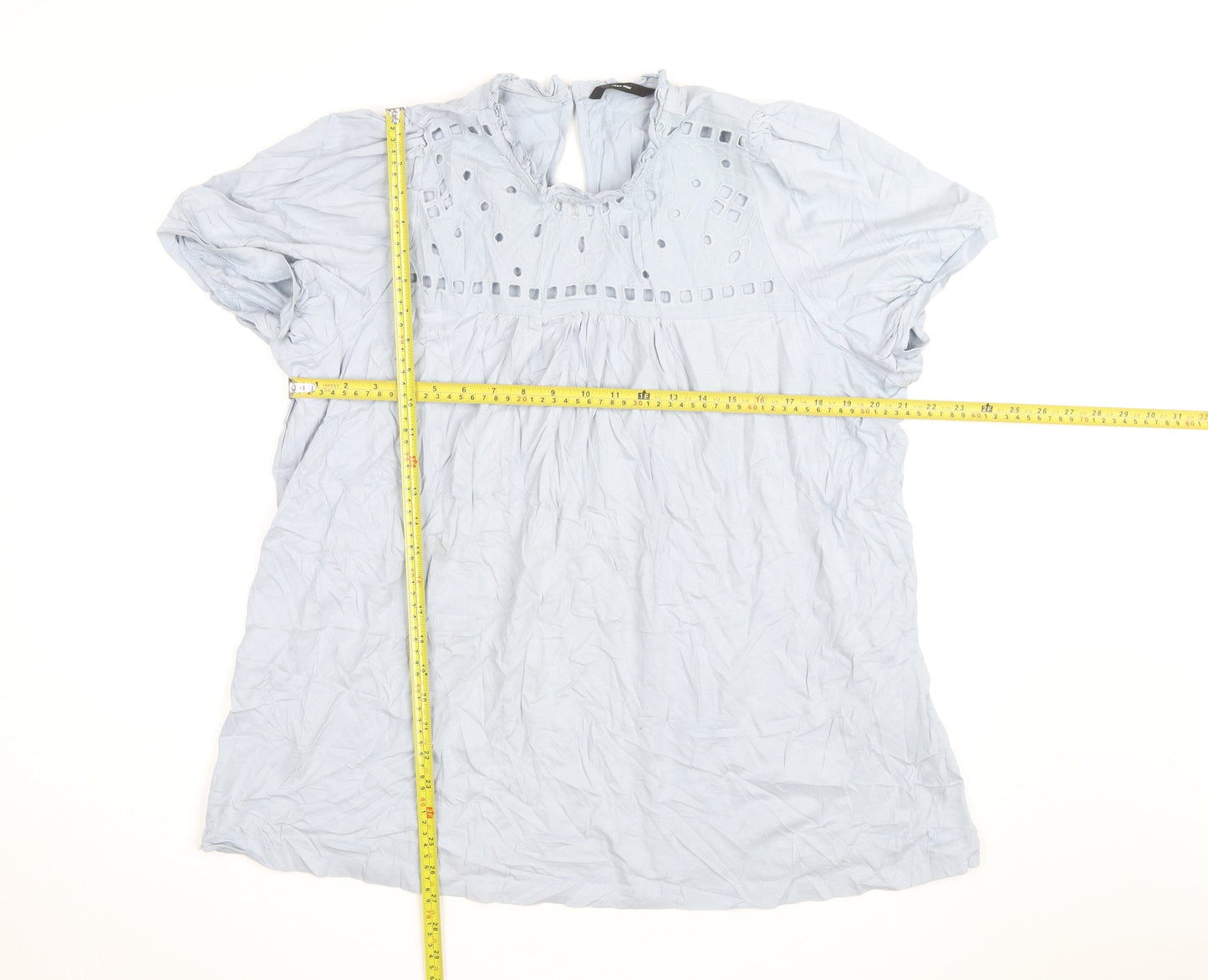 Vero Moda Women's Blue Cotton Tunic Blouse Size L