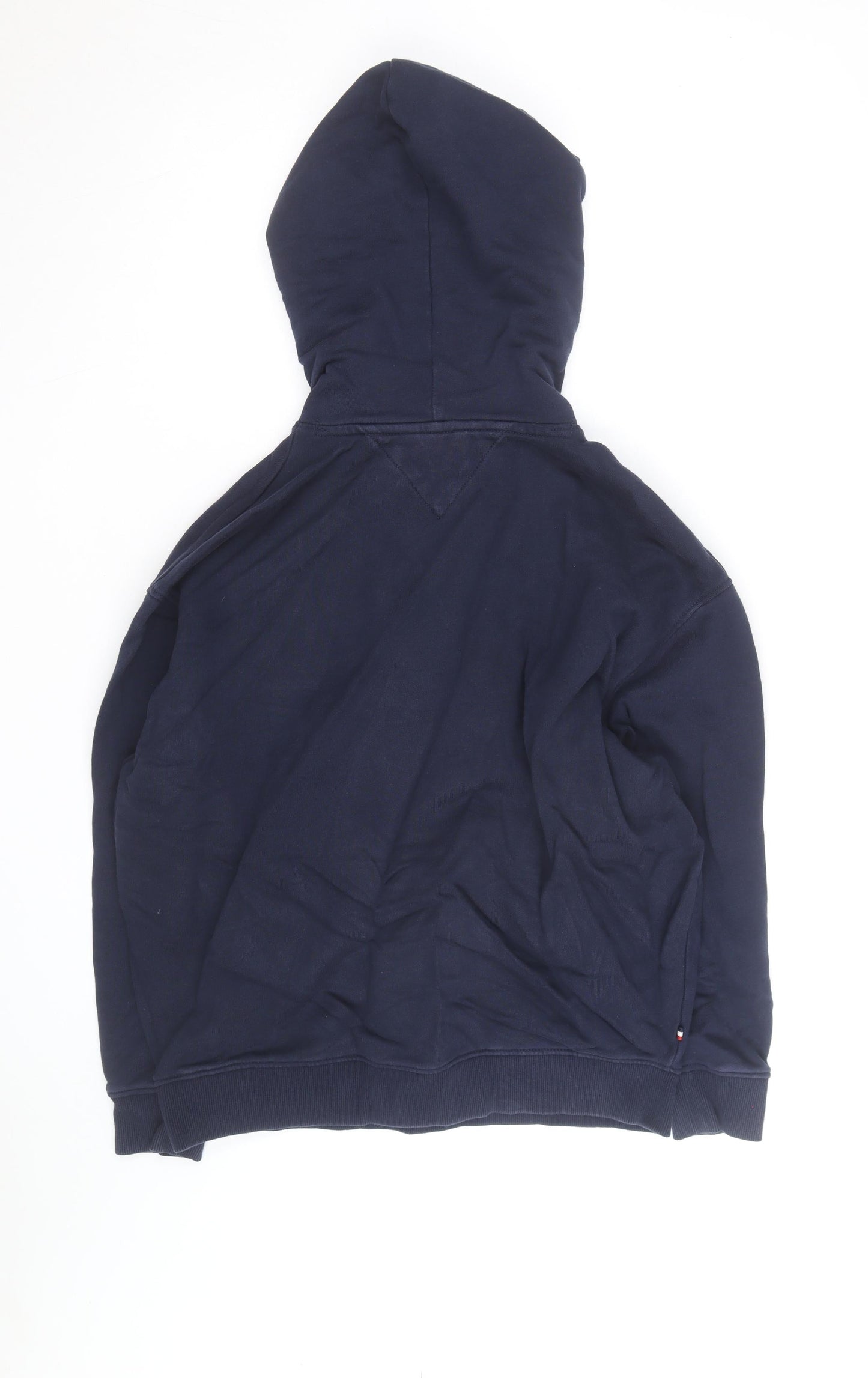 Tommy Jeans Men's Blue Pullover Hoodie Small Embroidered Logo