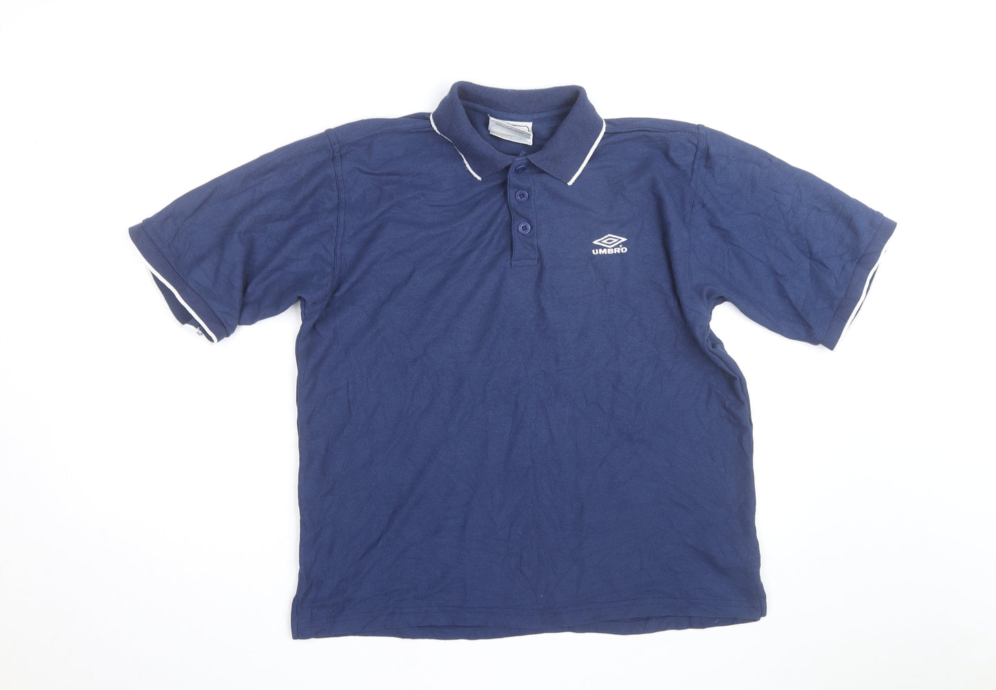 Umbro Men's Blue Short Sleeve Polo Shirt Size L Classic Fit