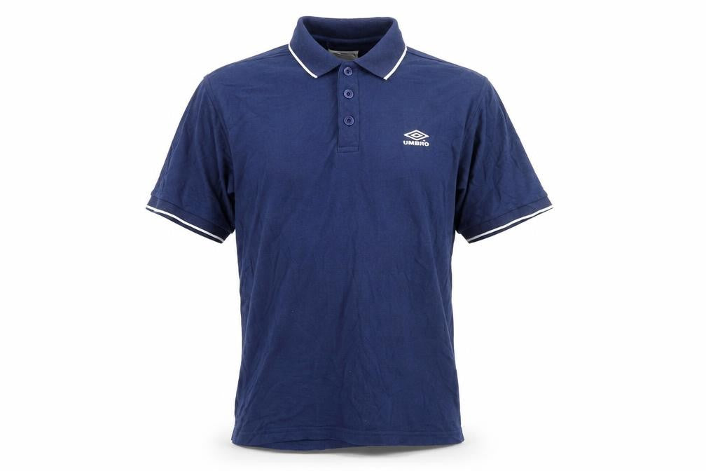 Umbro Men's Blue Short Sleeve Polo Shirt Size L Classic Fit