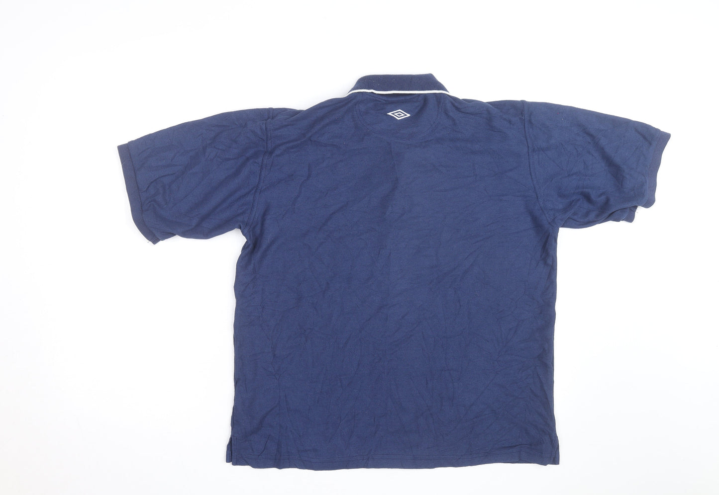 Umbro Men's Blue Short Sleeve Polo Shirt Size L Classic Fit