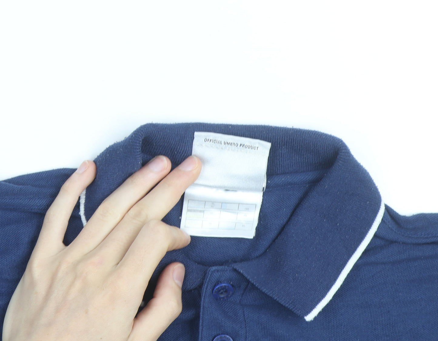 Umbro Men's Blue Short Sleeve Polo Shirt Size L Classic Fit