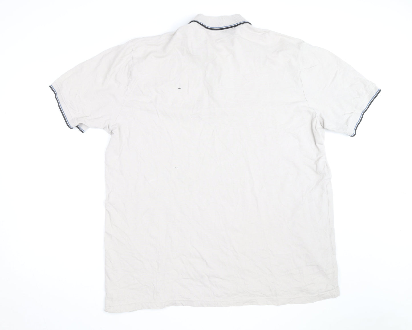 BadRhino Men's Beige 2XL Cotton Short Sleeve Polo Shirt
