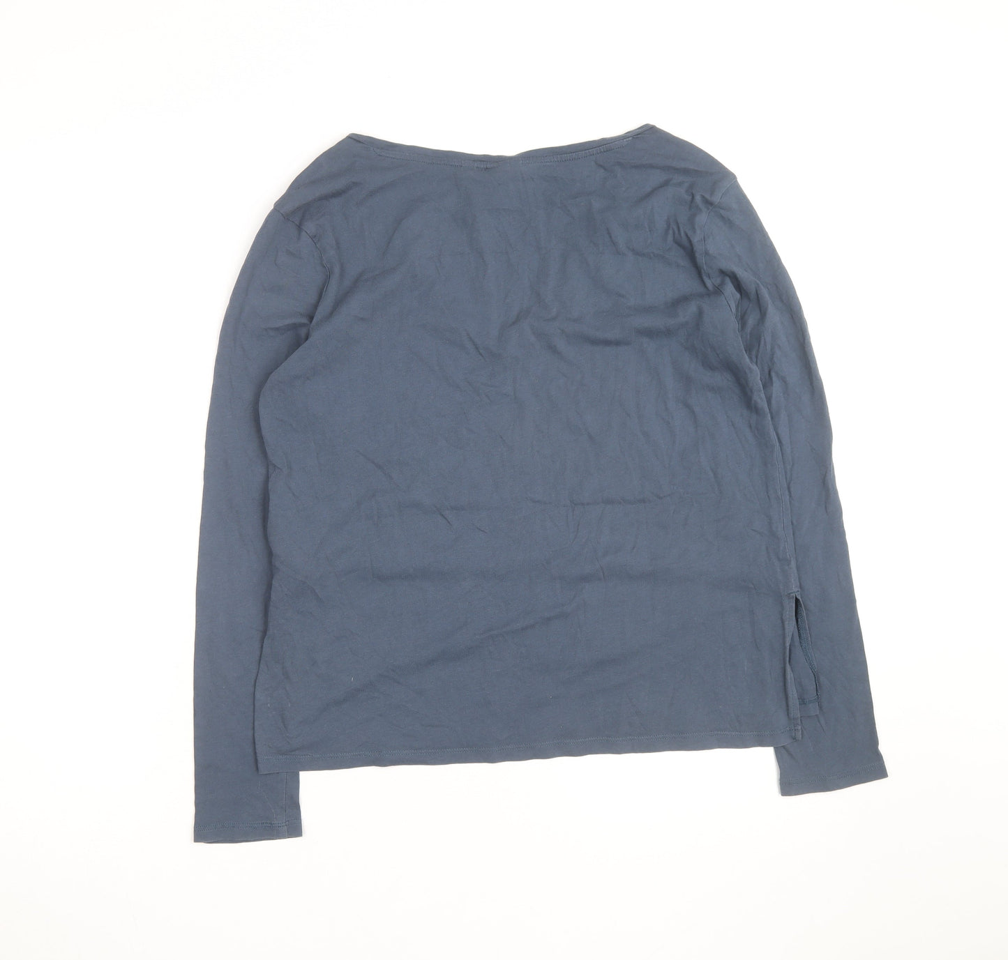 G-Star RAW Women's Blue V-Neck Long Sleeve Cotton T-Shirt Size S