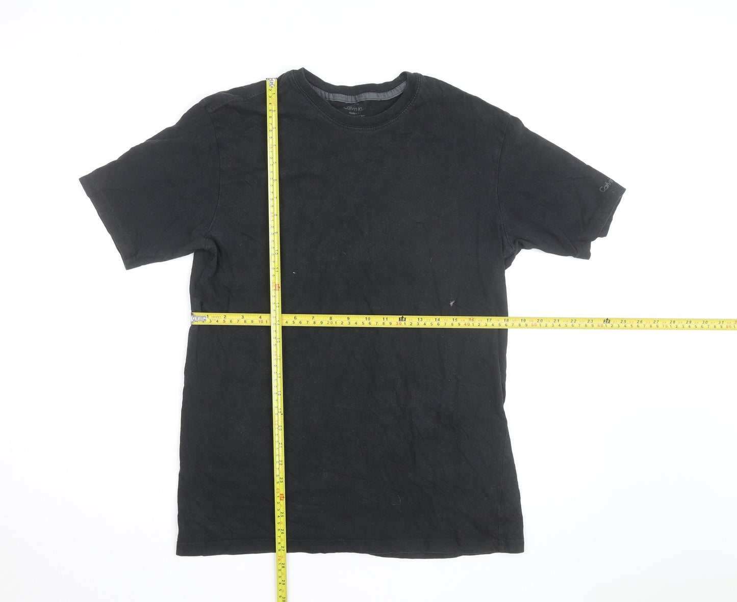 Calvin Klein Men's Black Cotton Crew Neck T-Shirt Size L