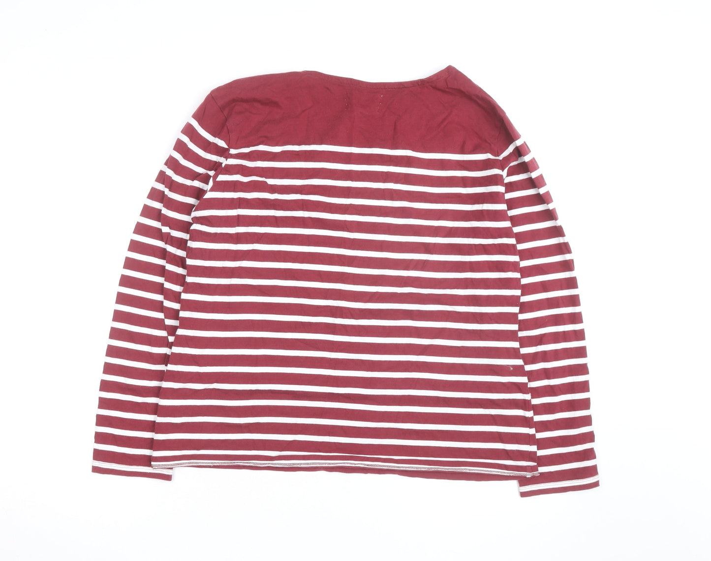 Seasalt Women's Red Stripe Organic Cotton Sailor Shirt Size 16