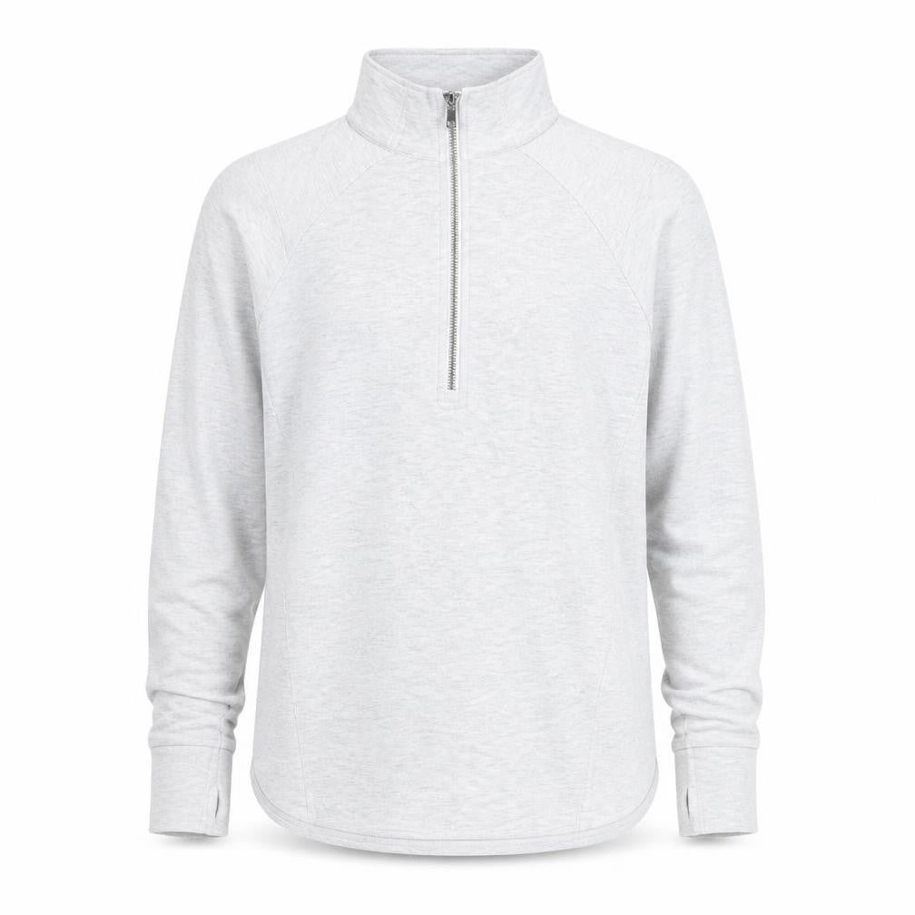 Cubic Square Men's Grey 1/2 Zip High Neck Lightweight Sweatshirt M
