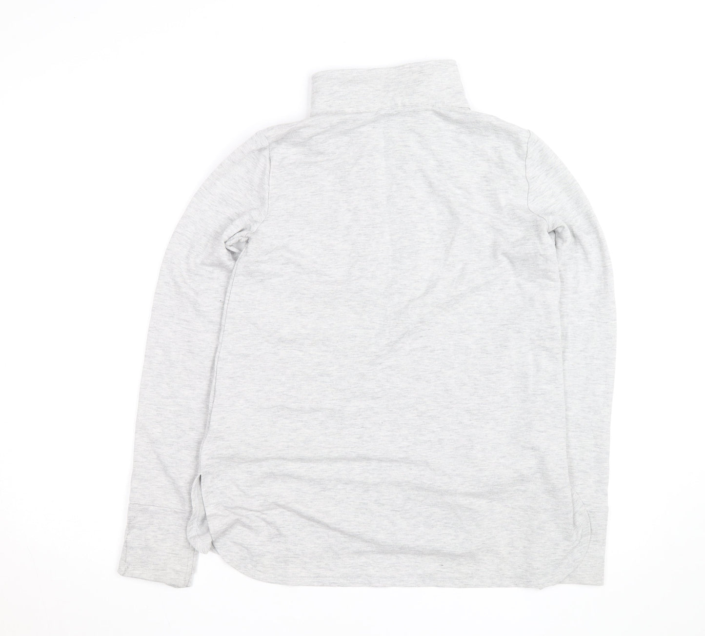 Cubic Square Men's Grey 1/2 Zip High Neck Lightweight Sweatshirt M