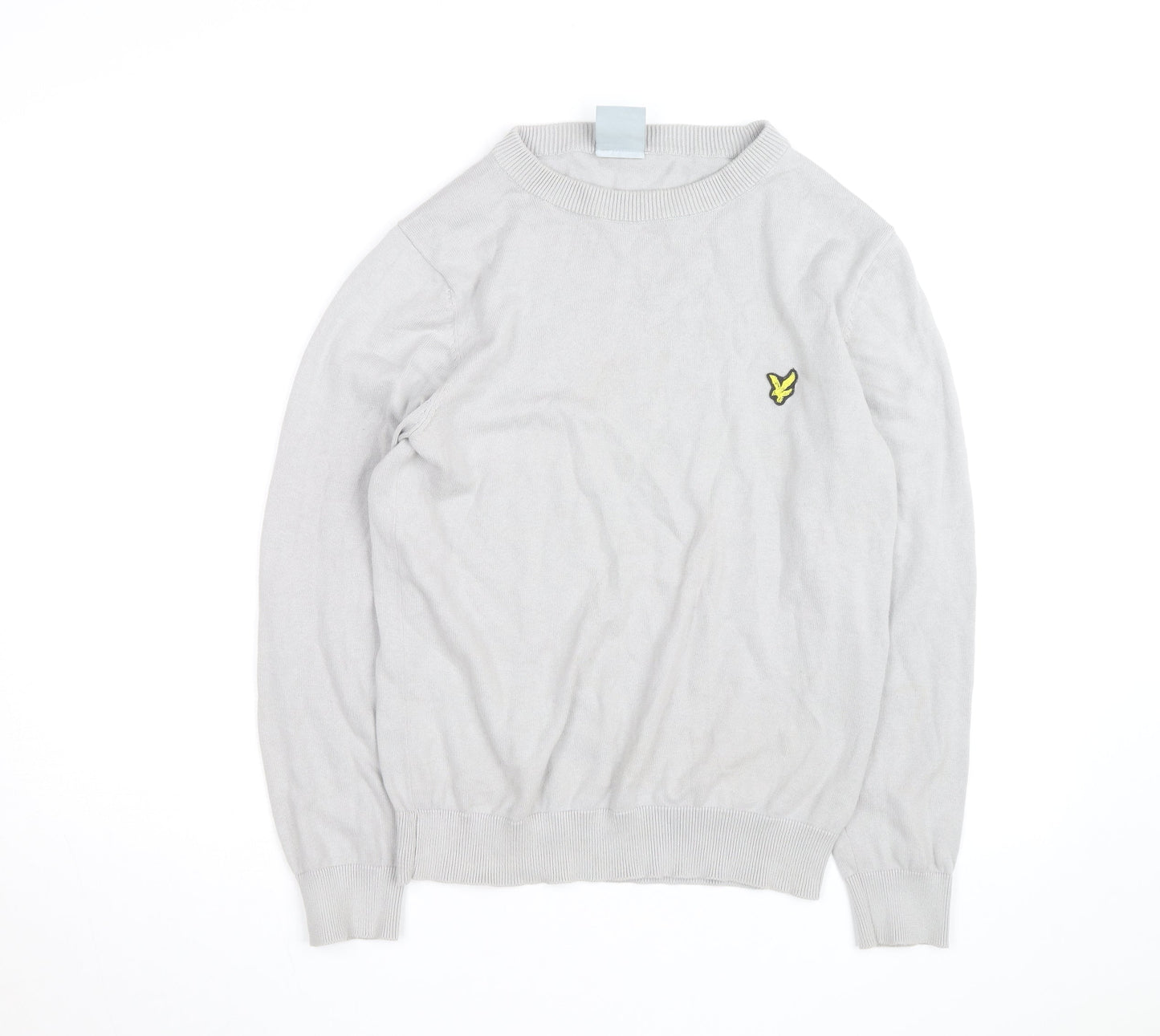 Lyle & Scott Men’s Grey Cotton Crew Neck Golf Jumper Size S