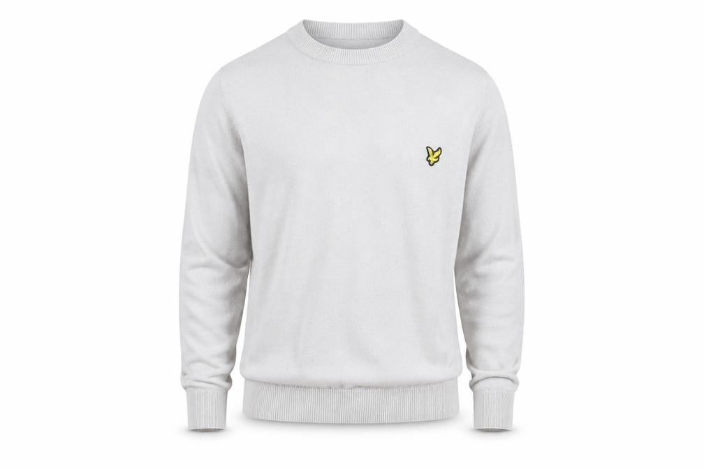 Lyle & Scott Men’s Grey Cotton Crew Neck Golf Jumper Size S