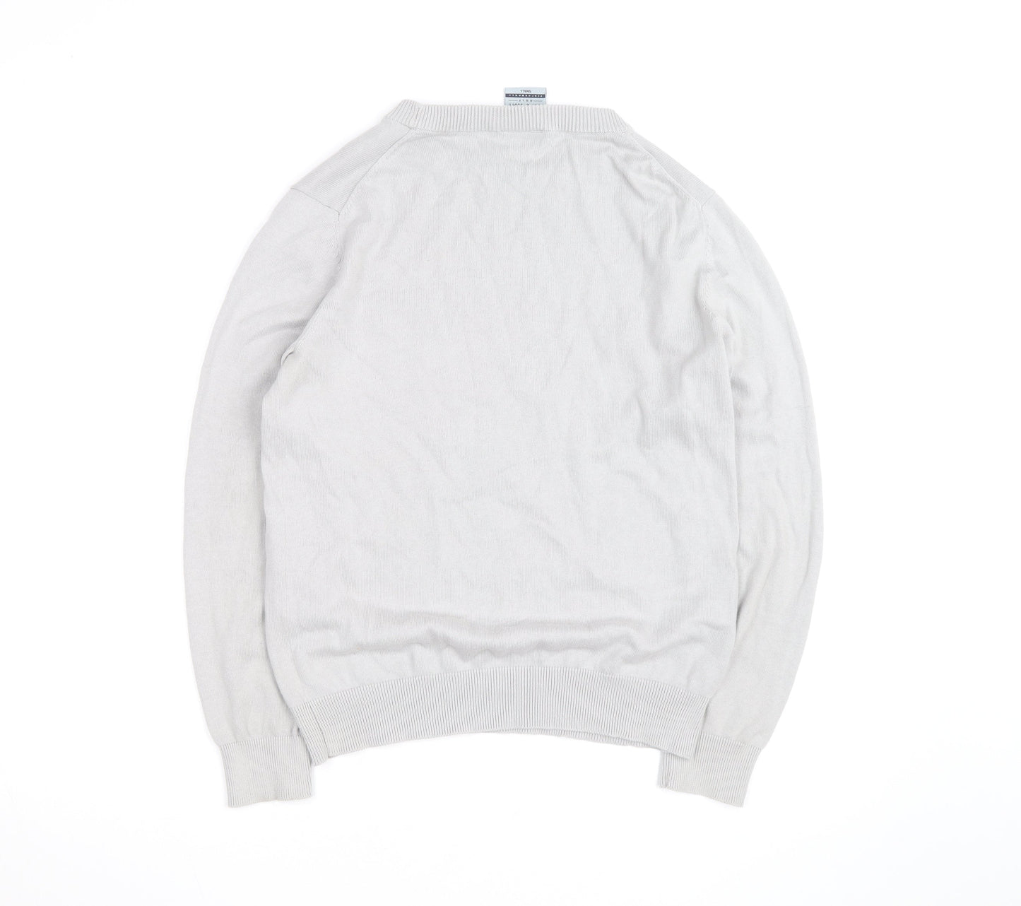 Lyle & Scott Men’s Grey Cotton Crew Neck Golf Jumper Size S