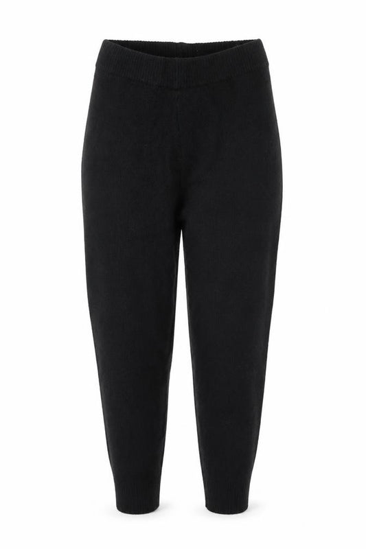 Accessorize Womens Black Wool Blend Knit Jogger Trousers Size M