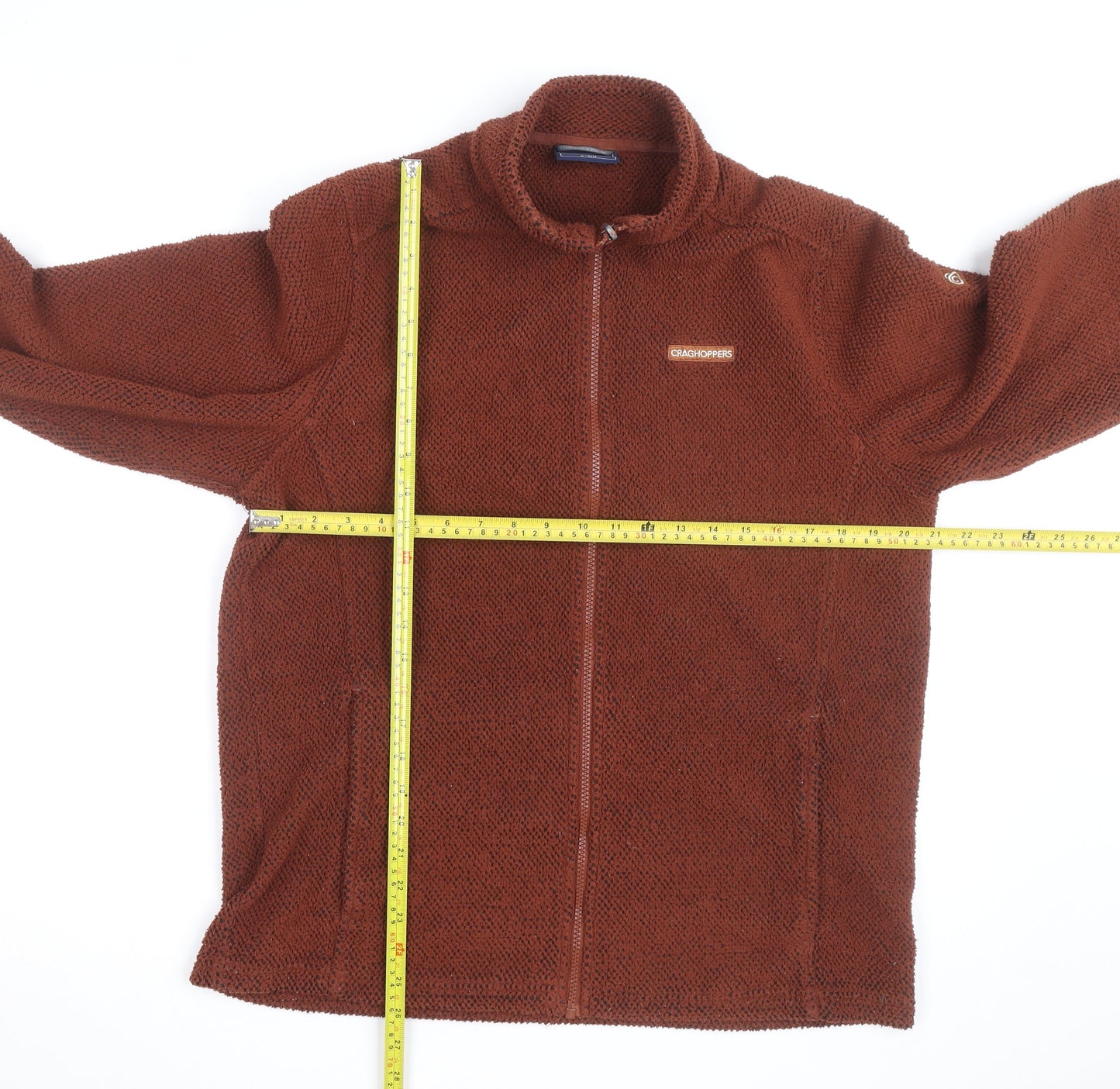 Craghoppers Men's Brown Fleece Full Zip Jacket Size M Regular Fit