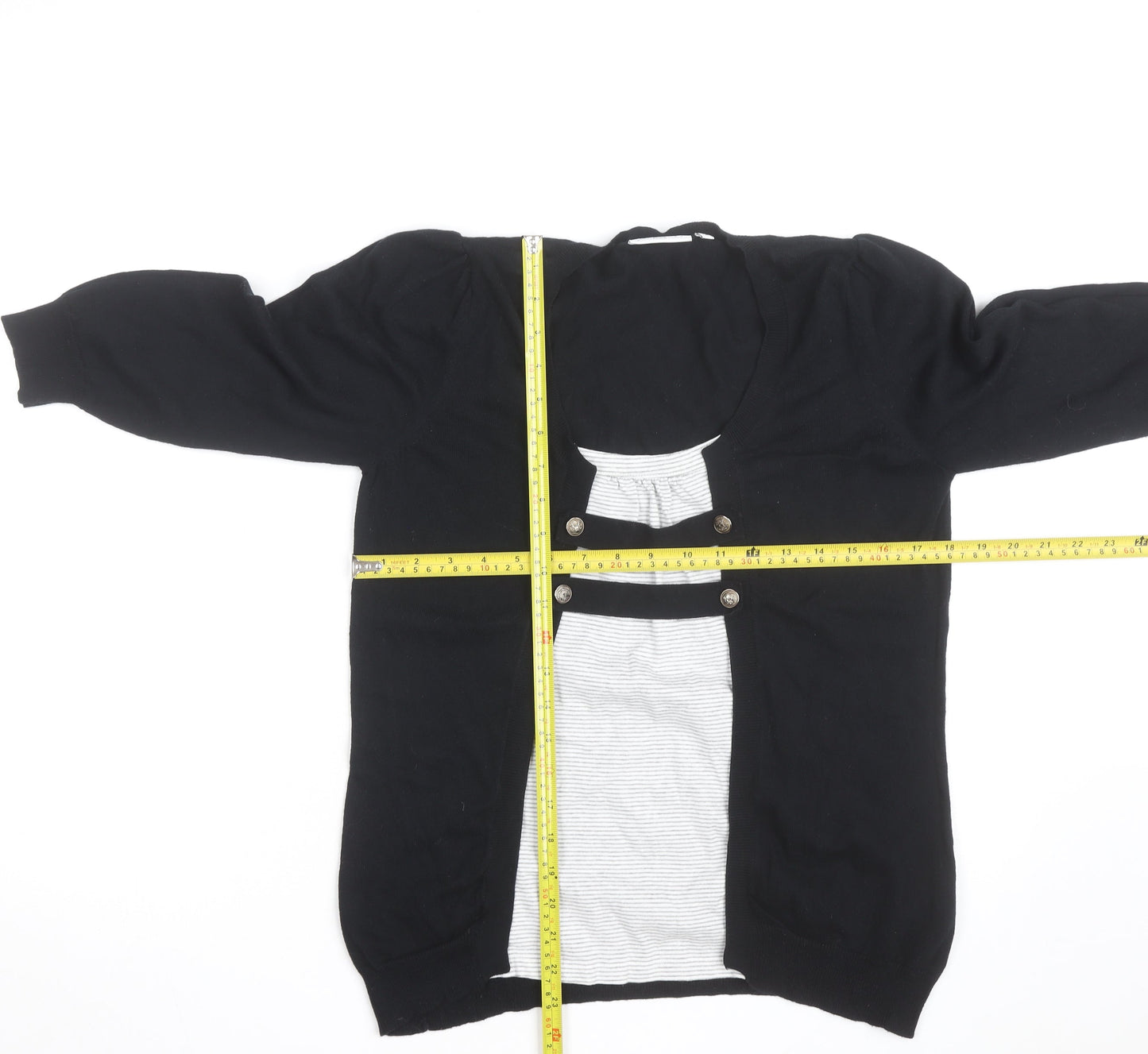 New Look Womens Black Size 14 Cardigan Lightweight Knit