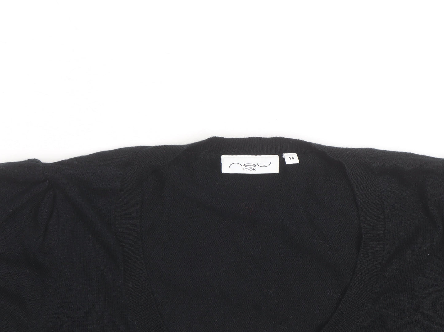 New Look Womens Black Size 14 Cardigan Lightweight Knit