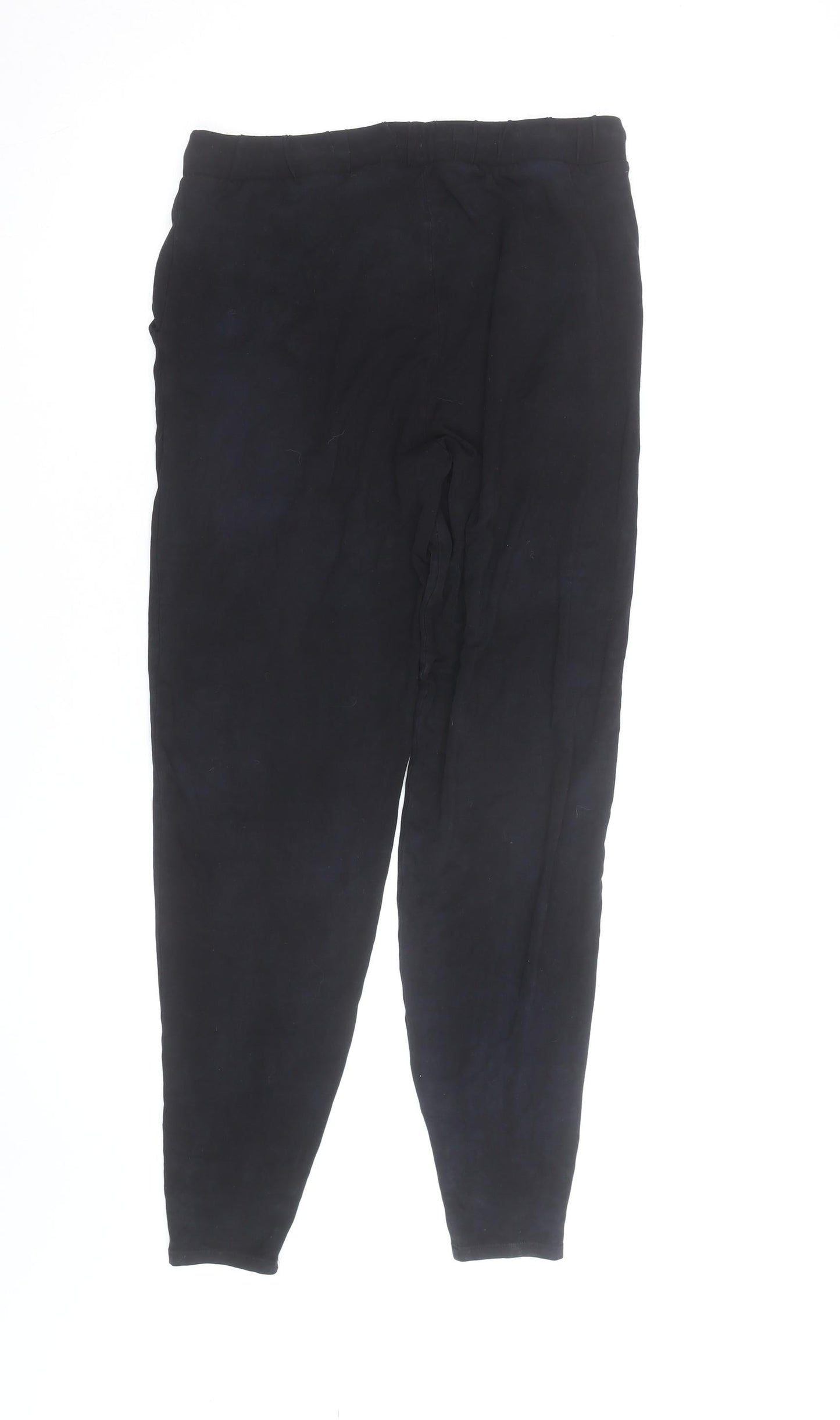 Next Women Black Viscose Jogger Trousers Size 10 Elastic Waist