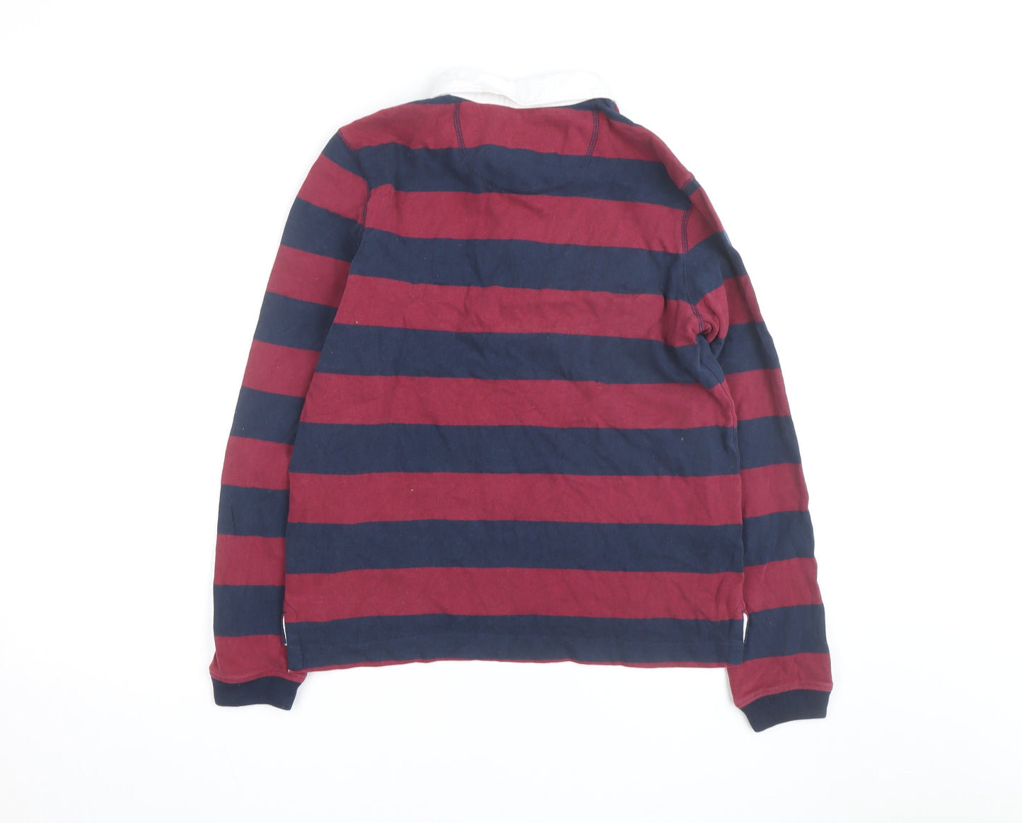 Jack Wills Men's Multicoloured Striped Rugby Shirt M Long Sleeve Cotton
