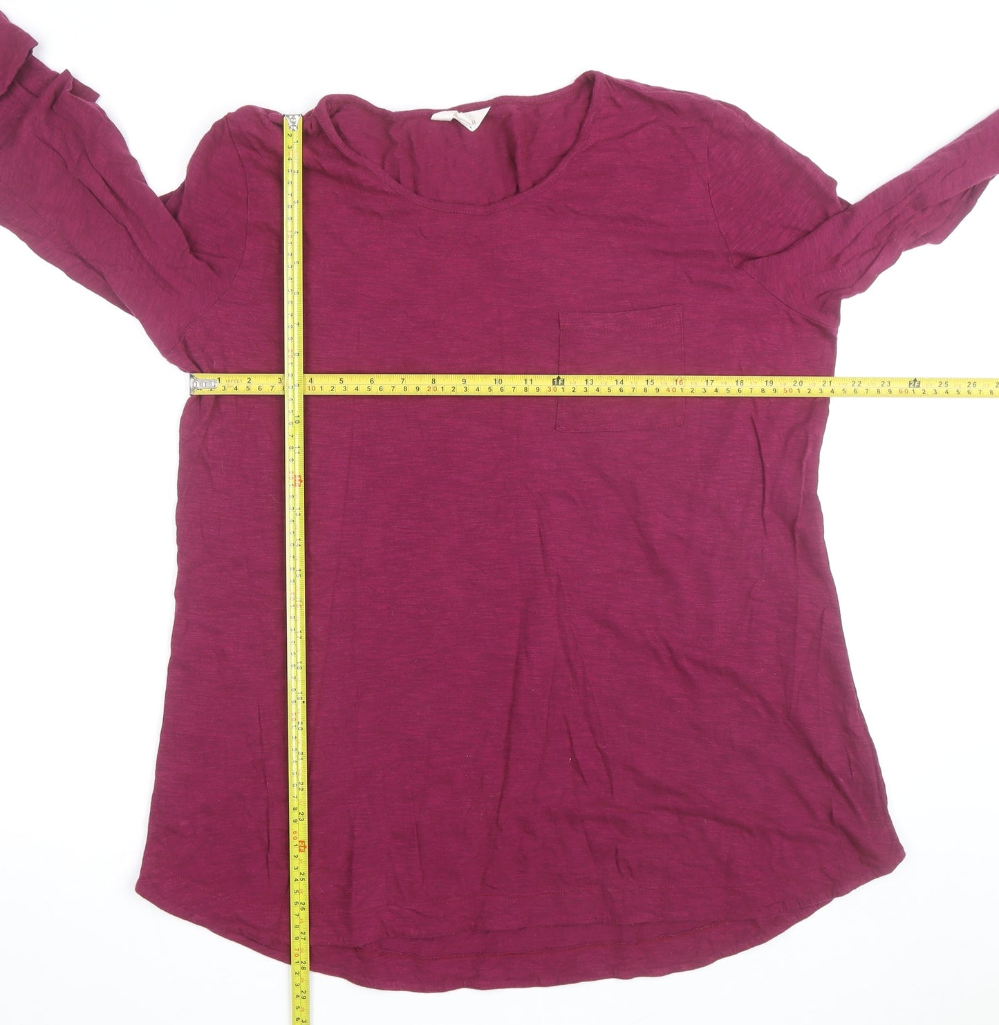 Seasalt Cornwall Women's Purple Organic Cotton Long Sleeve T-Shirt Size 16