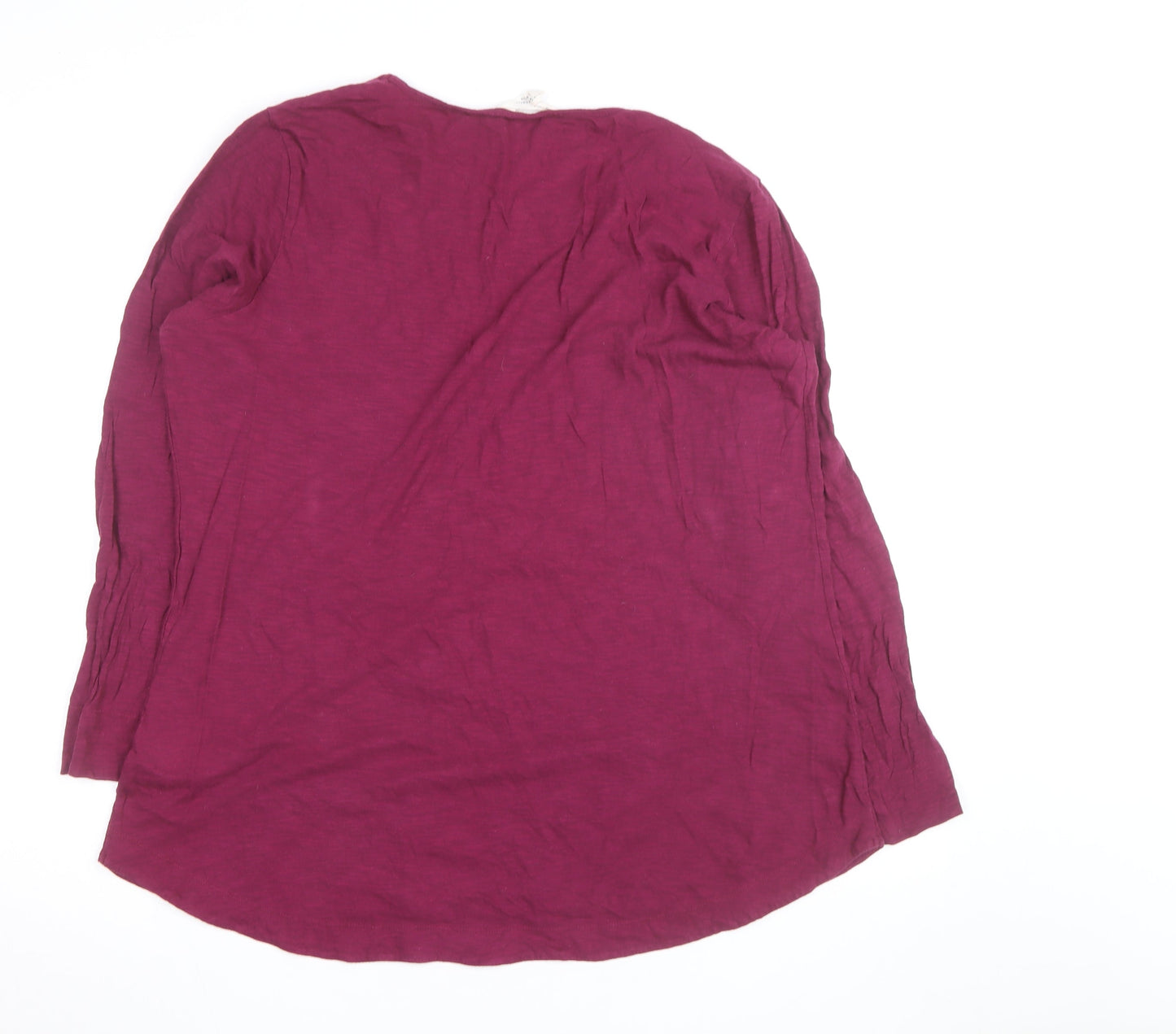 Seasalt Cornwall Women's Purple Organic Cotton Long Sleeve T-Shirt Size 16